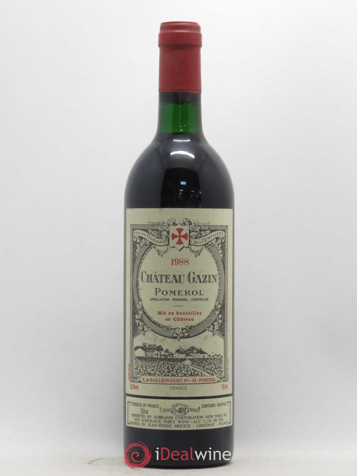Château Gazin 1988 - Lot de 1 bouteille - 0