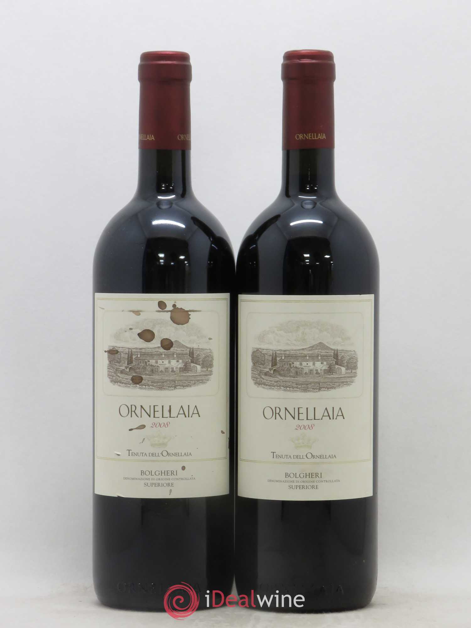 Bolgheri DOC Superiore Ornellaia Tenuta Dell'Ornellaia - Frescobaldi 2008 - Lot de 2 bouteilles - 0