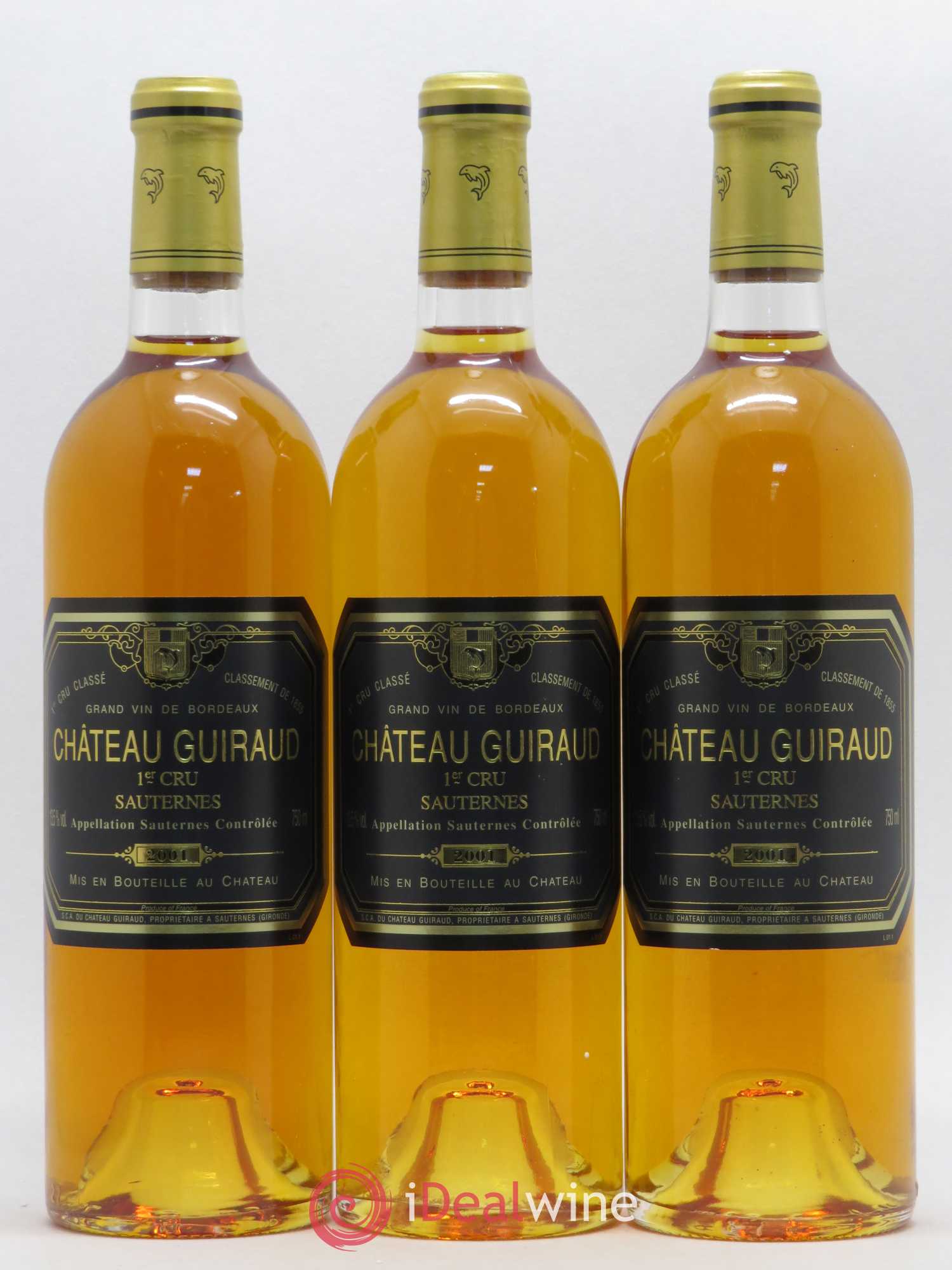 Château Guiraud 1er Grand Cru Classé 2001 - Lotto di 3 bottiglie - 0