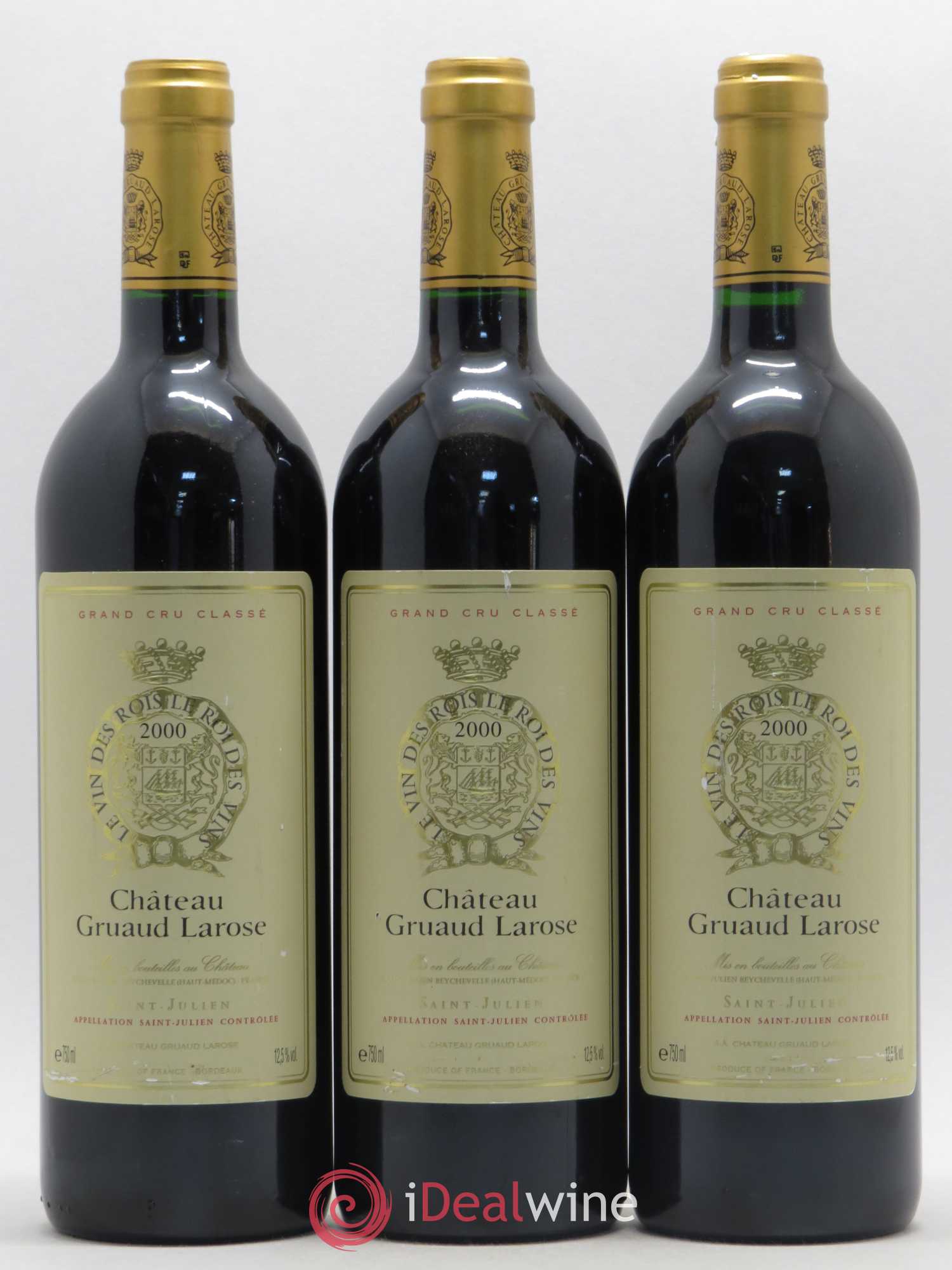 Château Gruaud Larose 2ème Grand Cru Classé 2000 - Lot de 3 bouteilles - 0