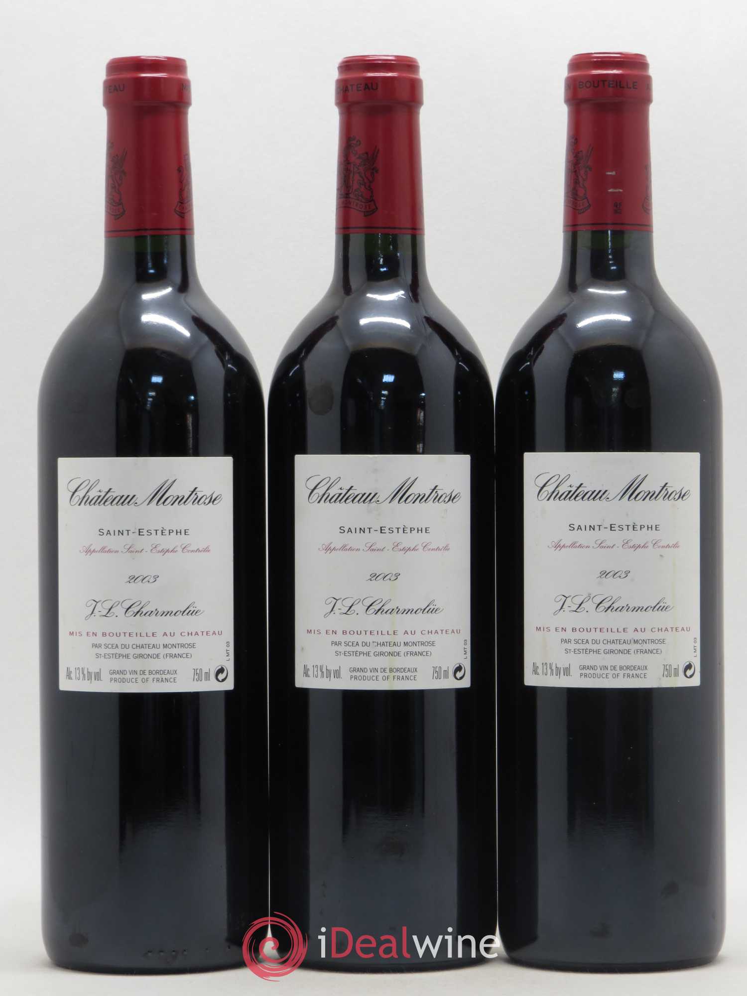 Château Montrose 2ème Grand Cru Classé 2003 - Lot de 3 bouteilles - 1