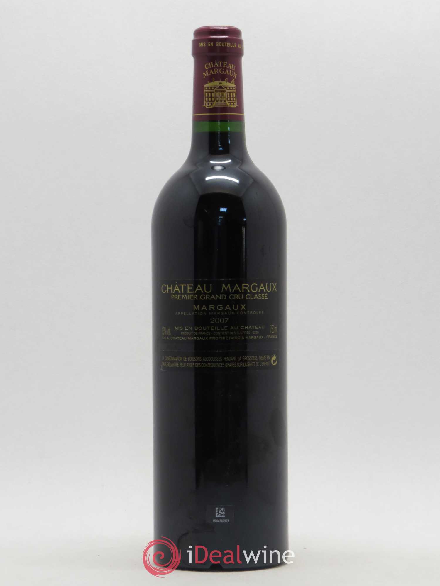 Château Margaux 1er Grand Cru Classé 2007 - Lot de 1 bouteille - 1