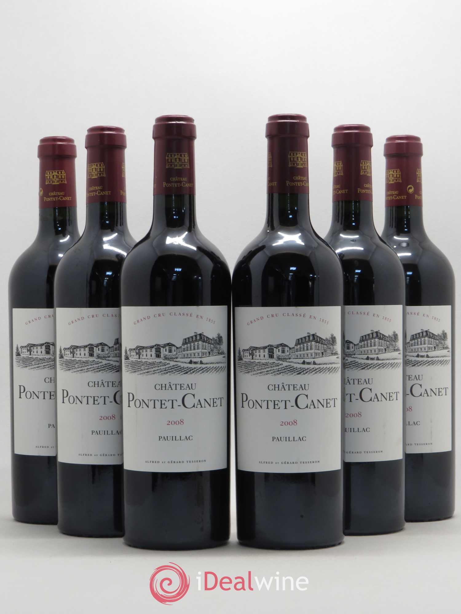 Château Pontet Canet 5ème Grand Cru Classé 2008 - Lot de 6 bouteilles - 0