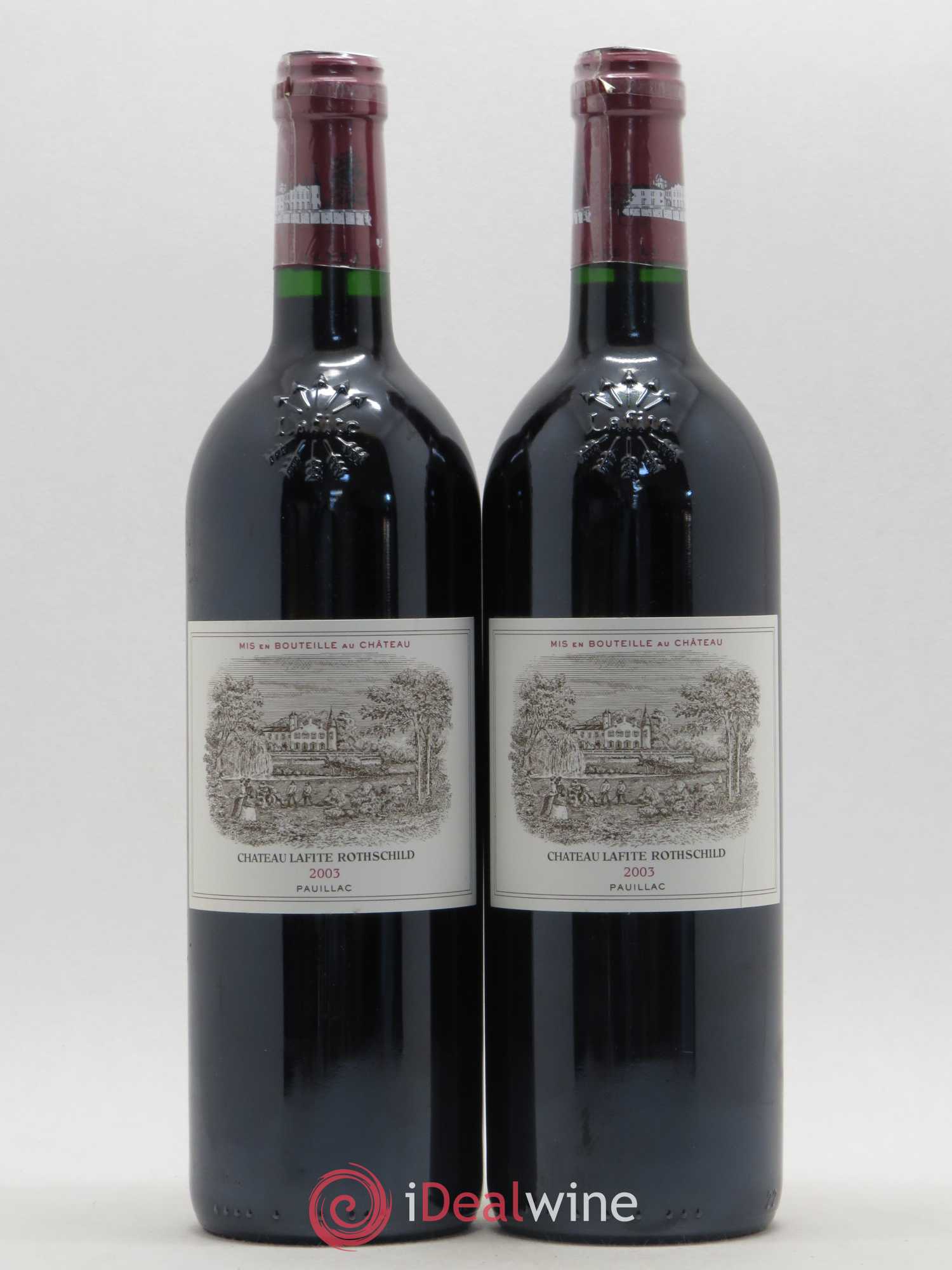 Château Lafite Rothschild 1er Grand Cru Classé 2003 - Lot de 2 bouteilles - 0