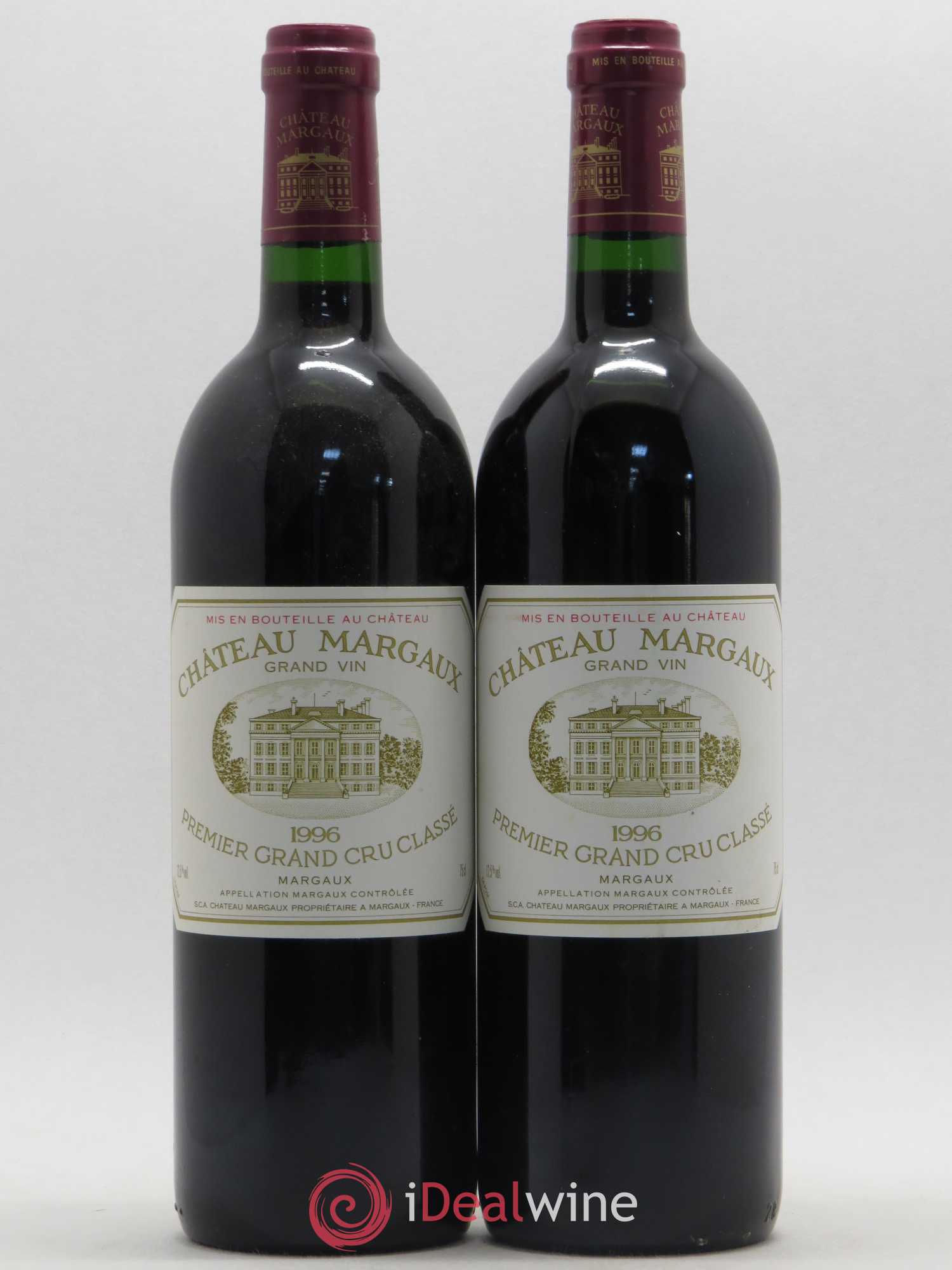 Château Margaux 1er Grand Cru Classé 1996 - Lot de 2 bouteilles - 0