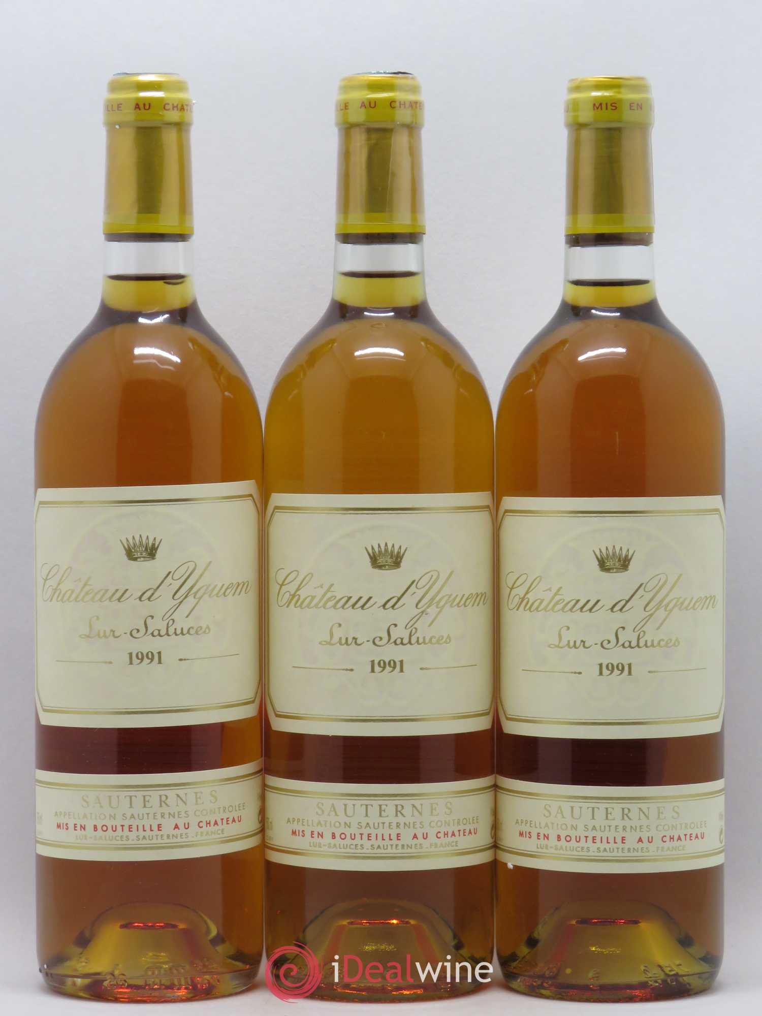 Château d' Yquem 1er Cru Classé Supérieur 1991 - Lotto di 3 bottiglie - 0