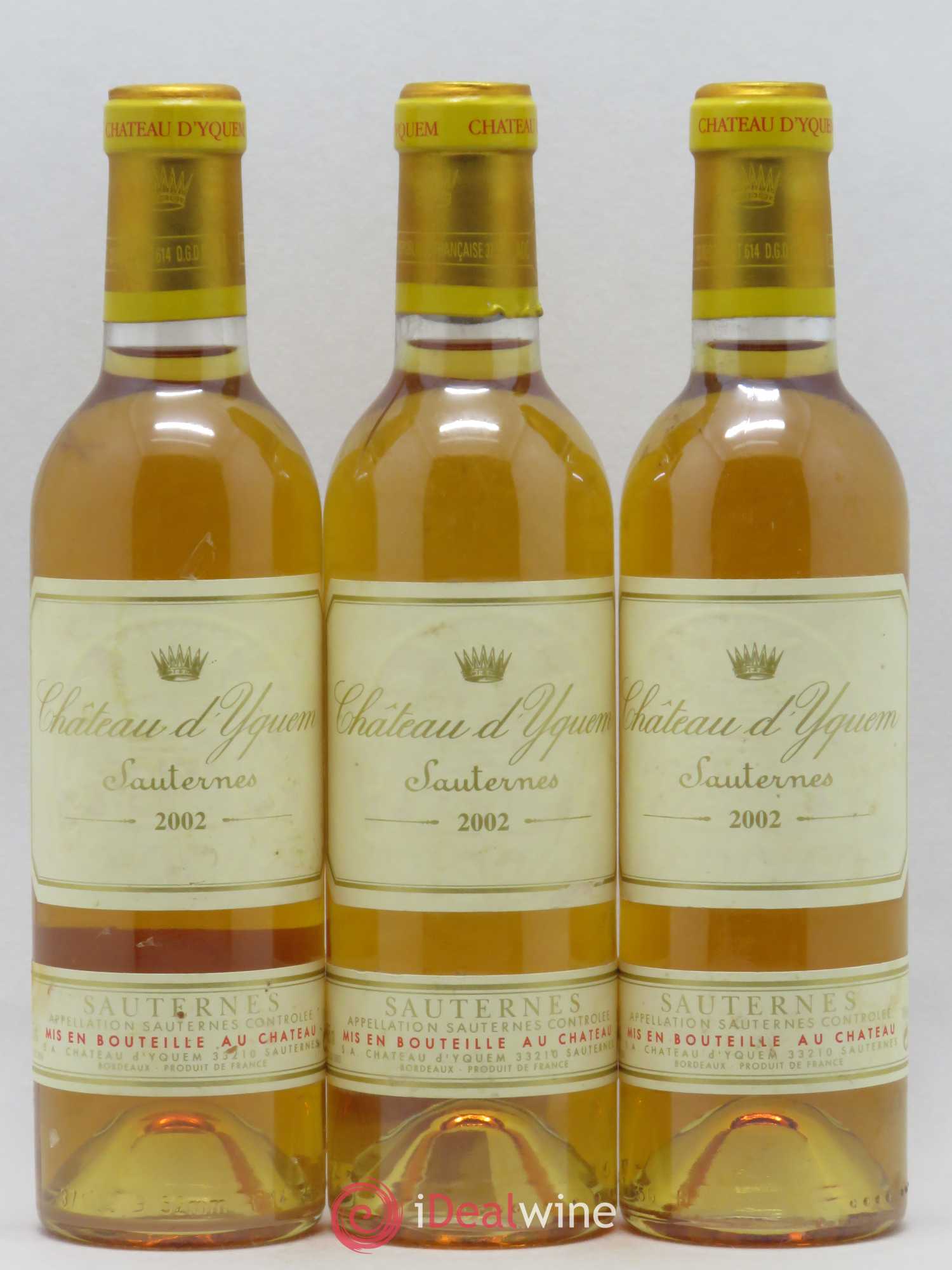 Château d' Yquem 1er Cru Classé Supérieur 2002 - Posten von 3 Demi-Flaschen - 0