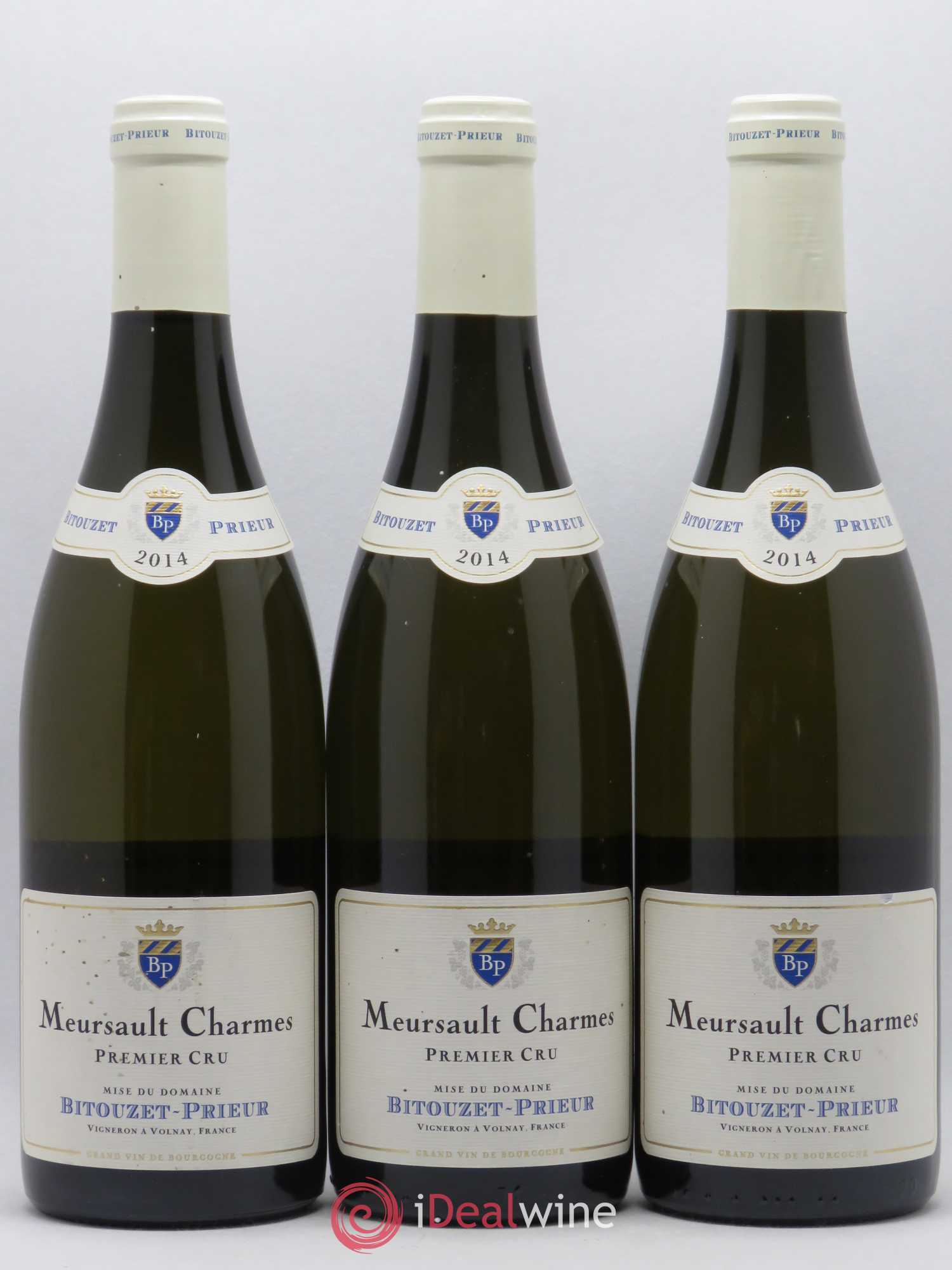 Meursault 1er Cru Charmes 1er Cru Domaine Bitouzet-Prieur 2014 - Posten von 3 Flaschen - 0