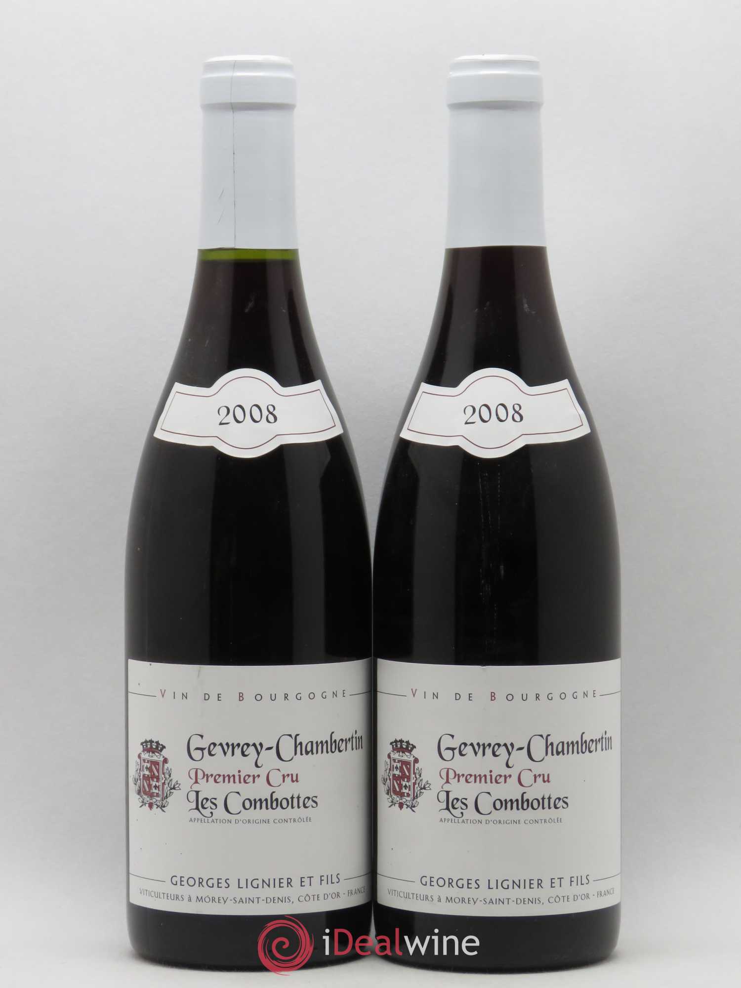 Gevrey-Chambertin 1er Cru Les Combottes Georges Lignier 2008 - Posten von 2 Flaschen - 0