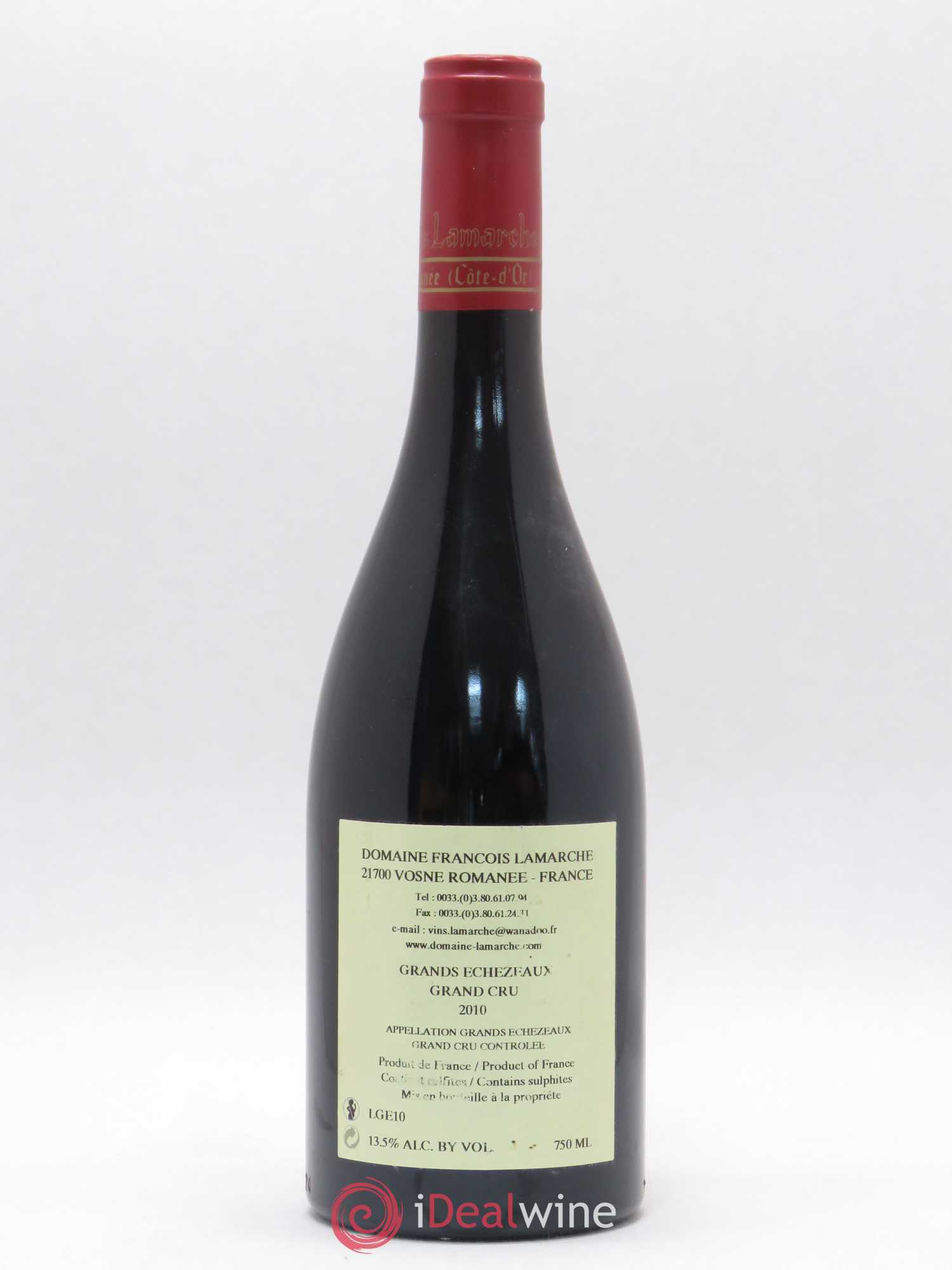 Grands-Echezeaux Grand Cru Lamarche (Domaine) 2010 - Lot de 1 bouteille - 1