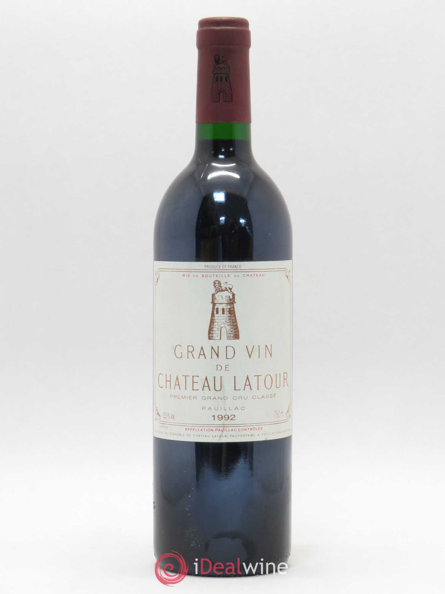 Château Latour 1er Grand Cru Classé 1992 - Lot de 1 bouteille - 0