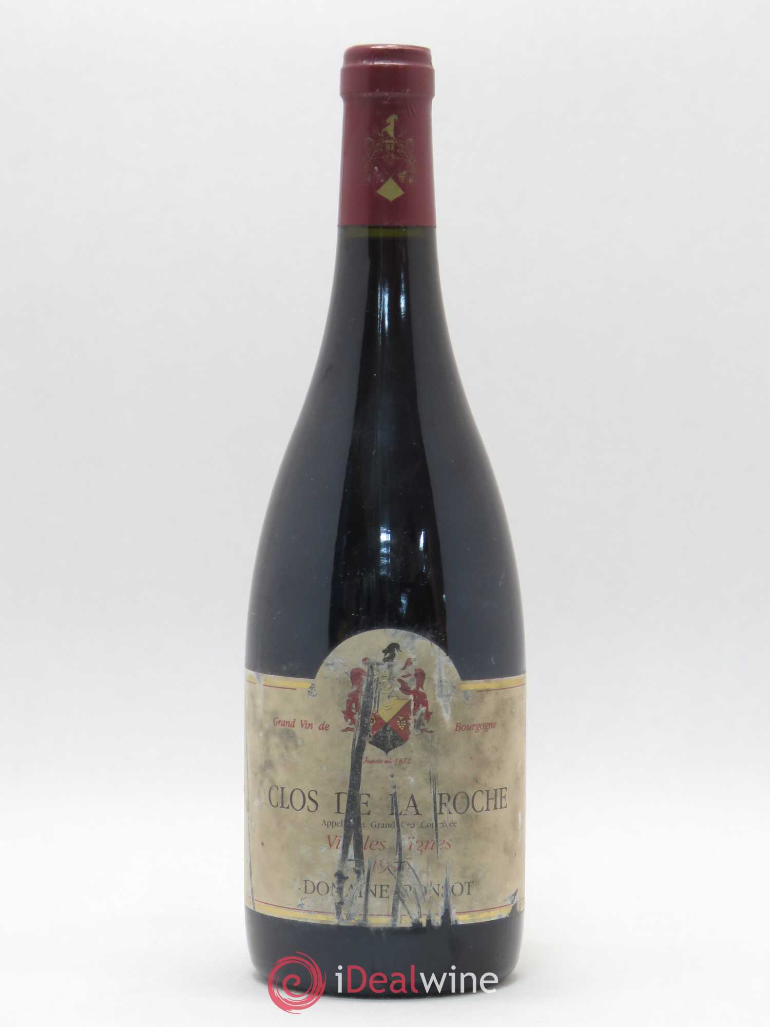 Clos de la Roche Grand Cru Vieilles Vignes Ponsot (Domaine) 1996 - Lot de 1 bouteille - 0