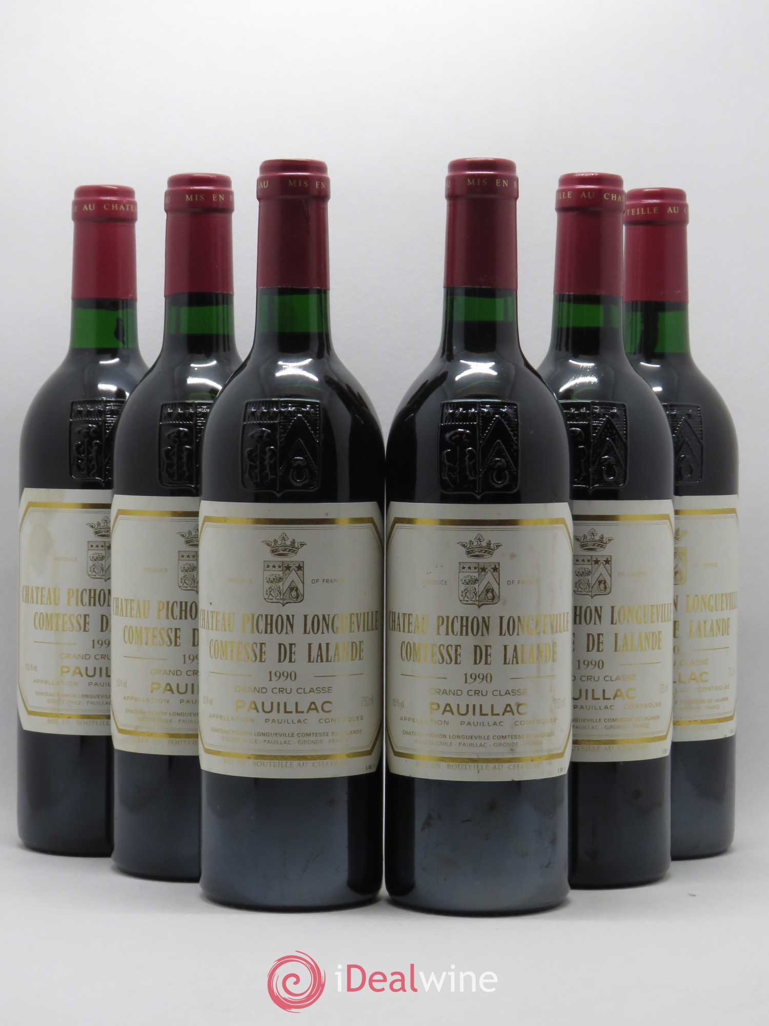 Château Pichon Longueville Comtesse de Lalande 2ème Grand Cru Classé 1990 - Lot de 6 bouteilles - 0