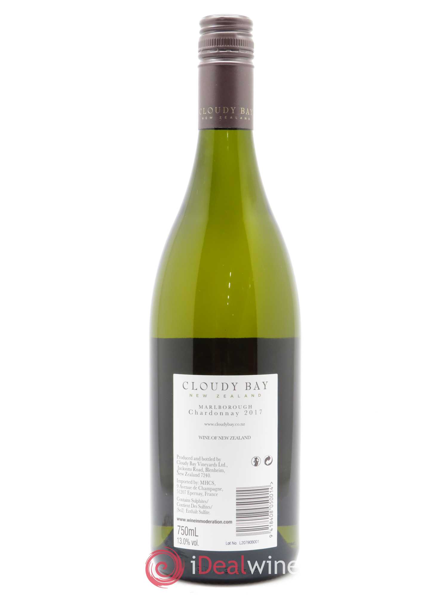 Nouvelle Zélande Cloudy Bay Chardonnay 2017 - Lot de 1 bouteille - 1