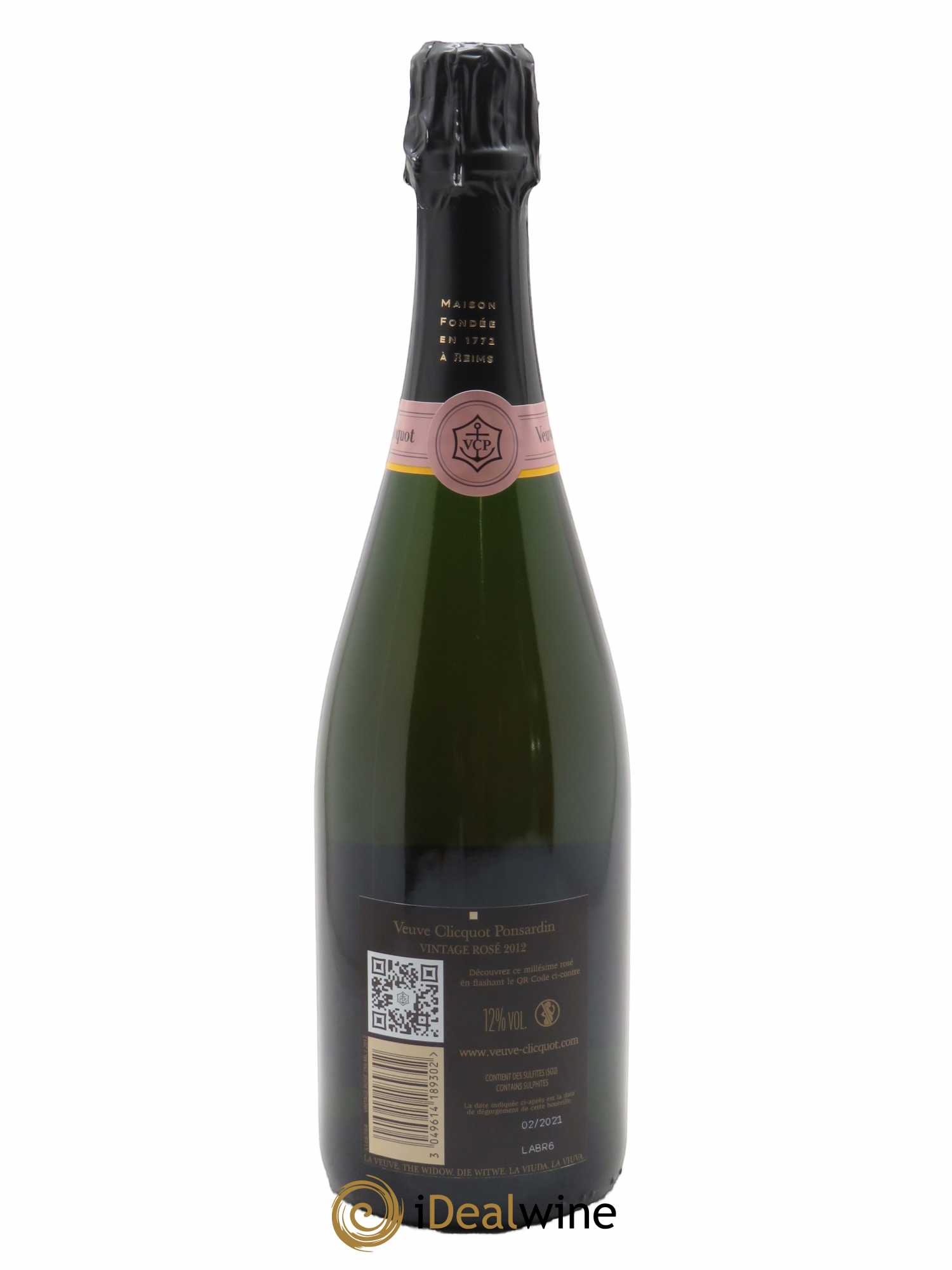 Vintage Rosé Veuve Clicquot 2012 - Lot de 1 bouteille - 1