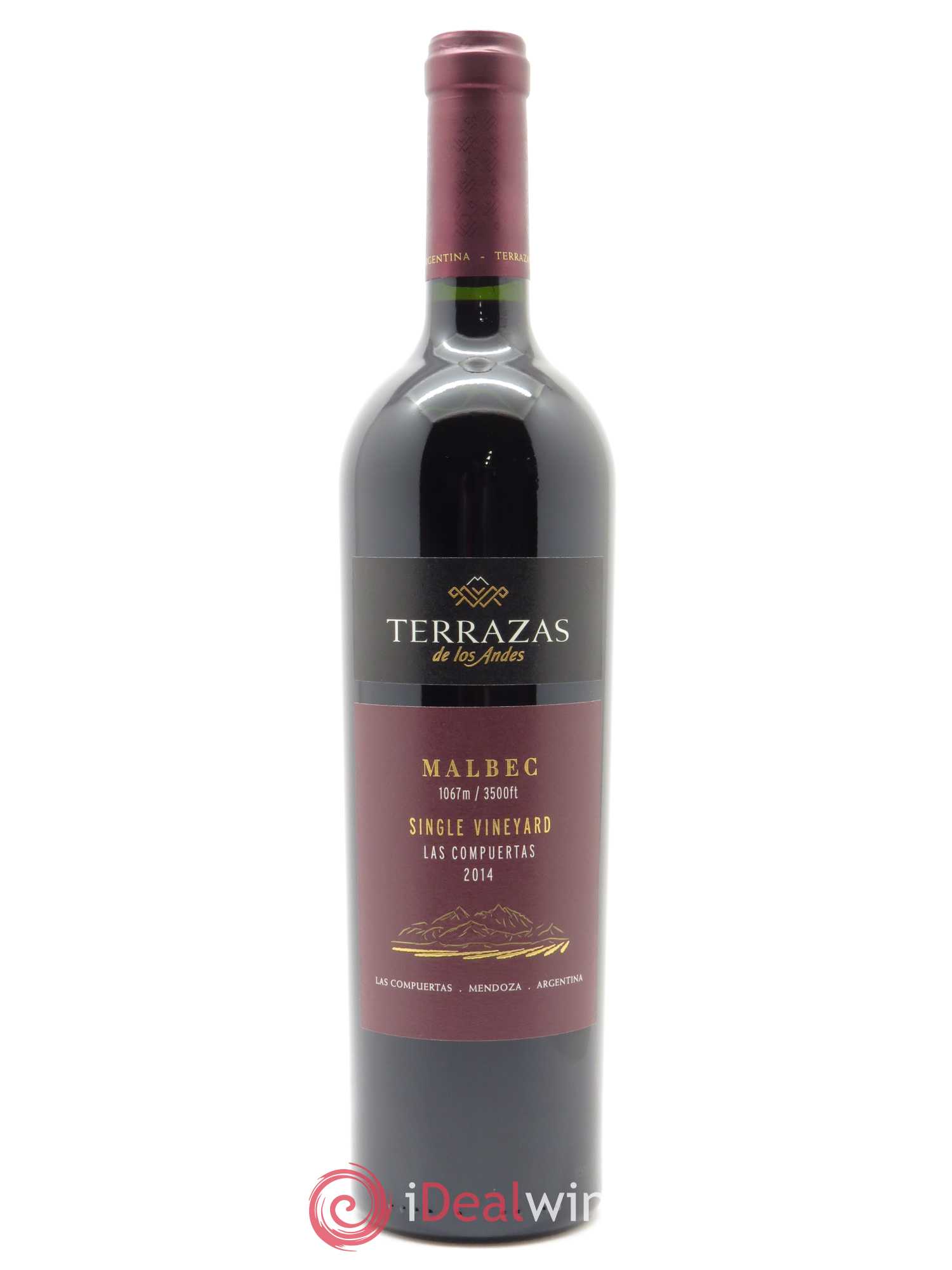 Mendoza Single Vineyard Las Compuertas Malbec Terrazas de los Andes 2014 - Lot de 1 bouteille - 0