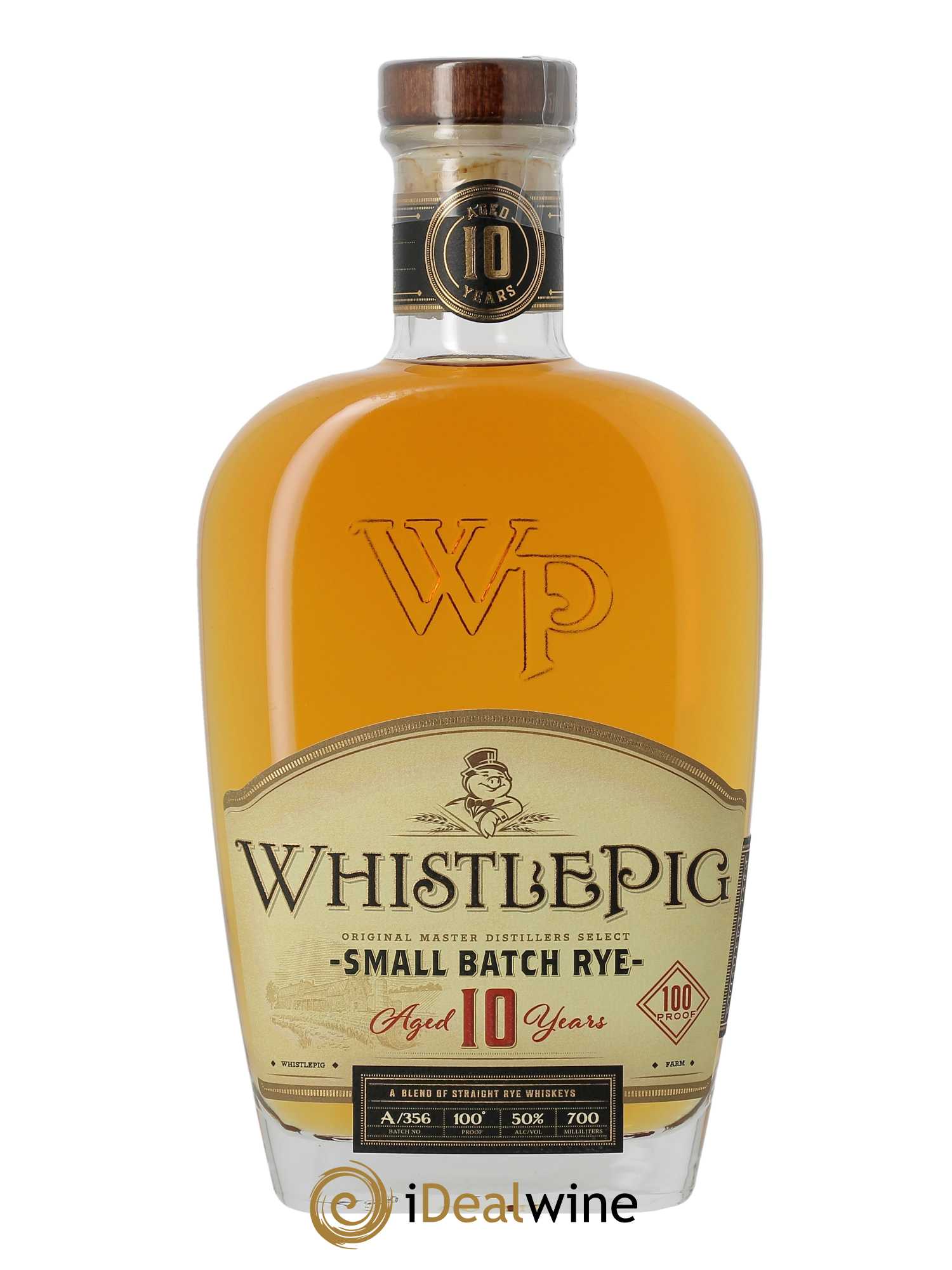 Whisky Whistle Pig Rye 10 years (70cl) - Lot of 1 bottle - 1