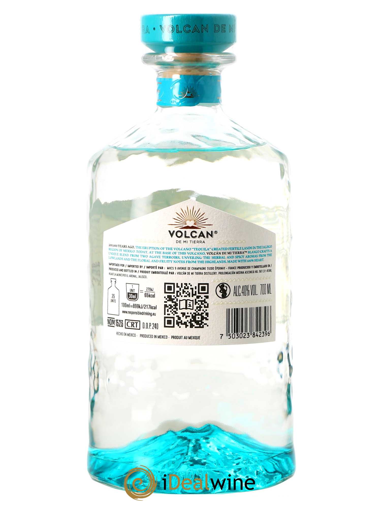 Tequila Volcan de mi Tierra Blanco (70cl) - Posten von 1 Flasche - 1