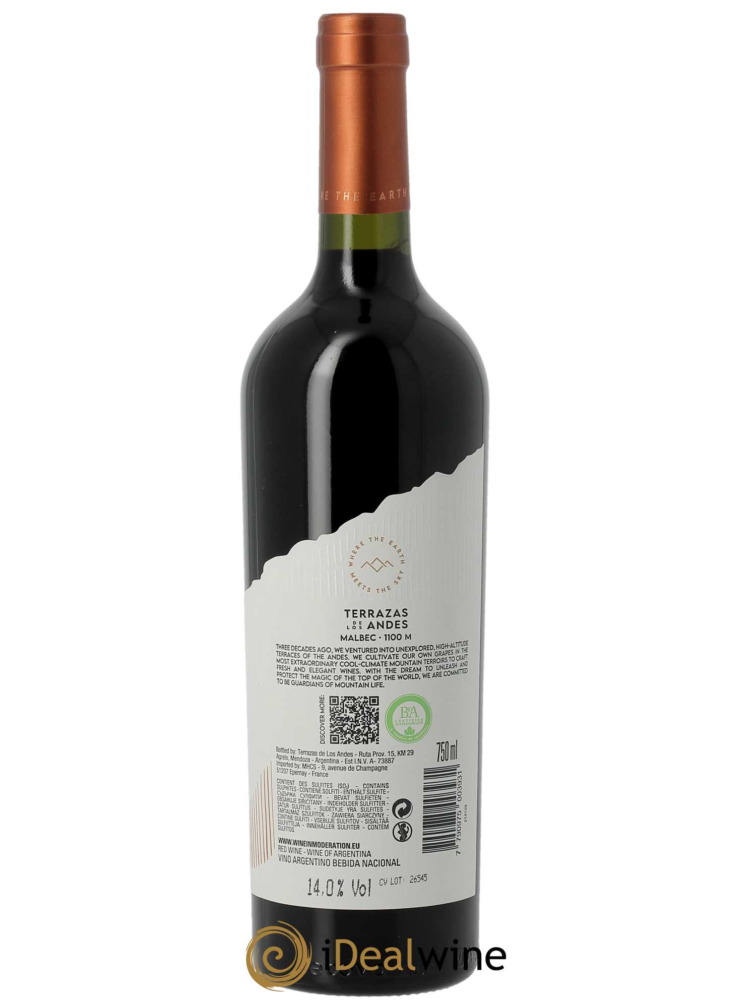 Mendoza Reserva Malbec Terrazas de los Andes 2021 - Lot of 1 bottle - 1