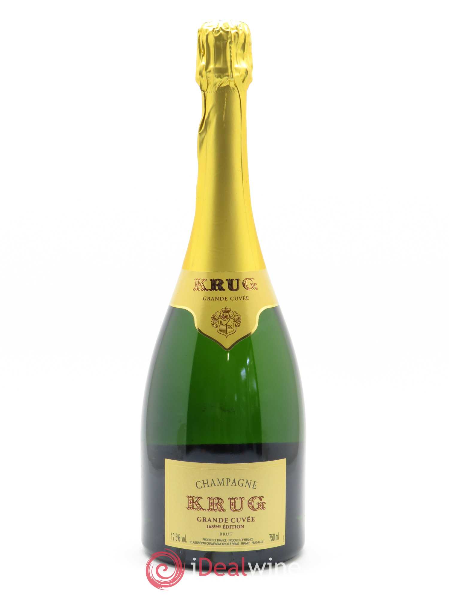 Grande Cuvée - 168ème édition - Coffret Luxe Krug - Lot de 1 bouteille - 1