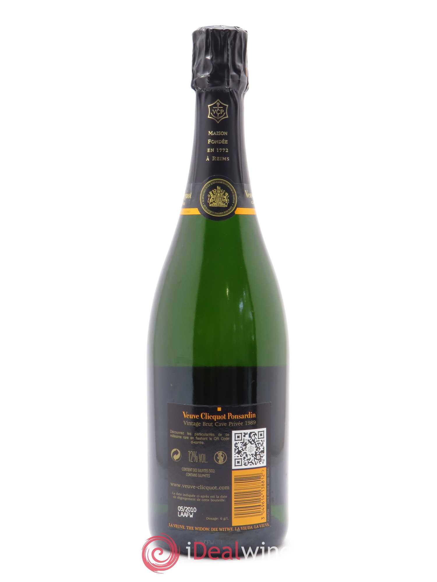 Vintage Veuve Clicquot 1989 - Lot of 1 bottle - 1