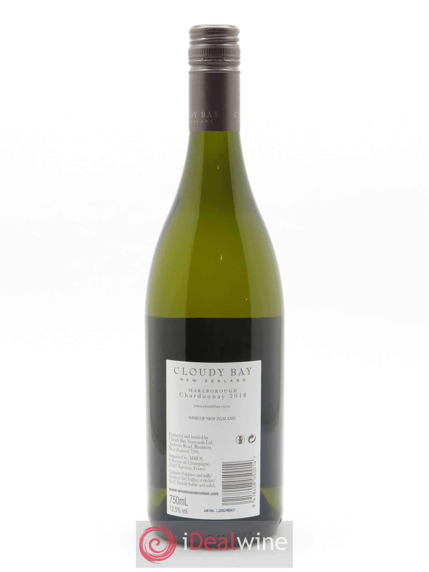 Nouvelle Zélande Cloudy Bay Chardonnay 2018 - Posten von 1 Flasche - 1