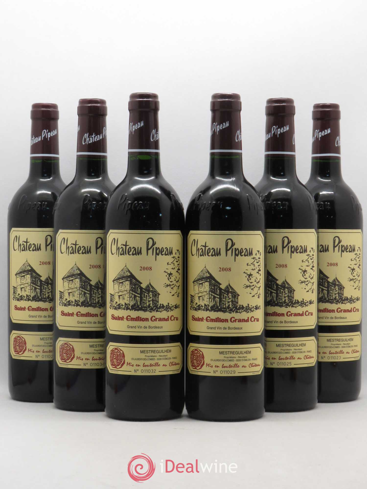 Château Pipeau 2008 - Lot de 6 bouteilles - 0