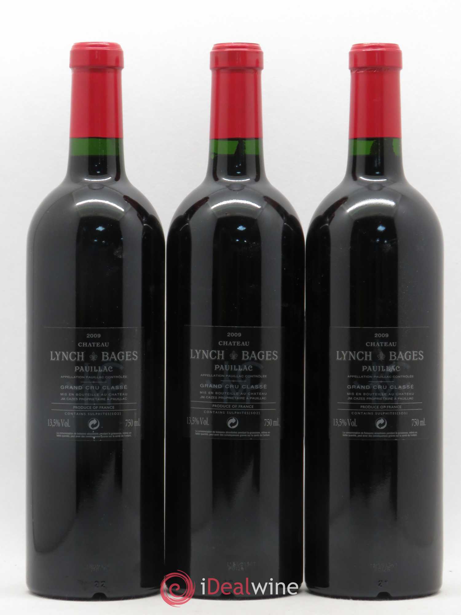 Château Lynch Bages 5ème Grand Cru Classé 2009 - Lot de 3 bouteilles - 1