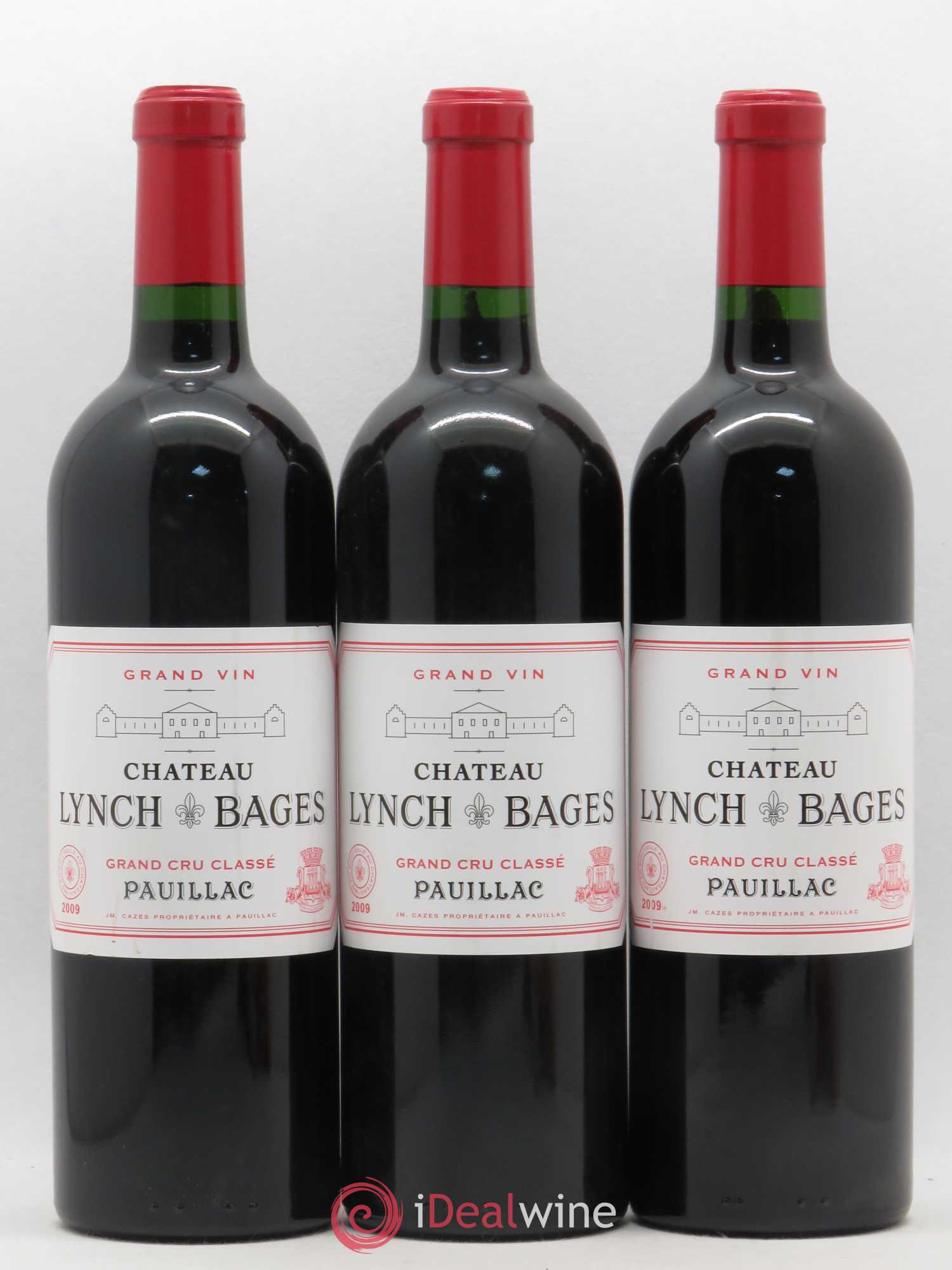 Château Lynch Bages 5ème Grand Cru Classé 2009 - Lot de 3 bouteilles - 0