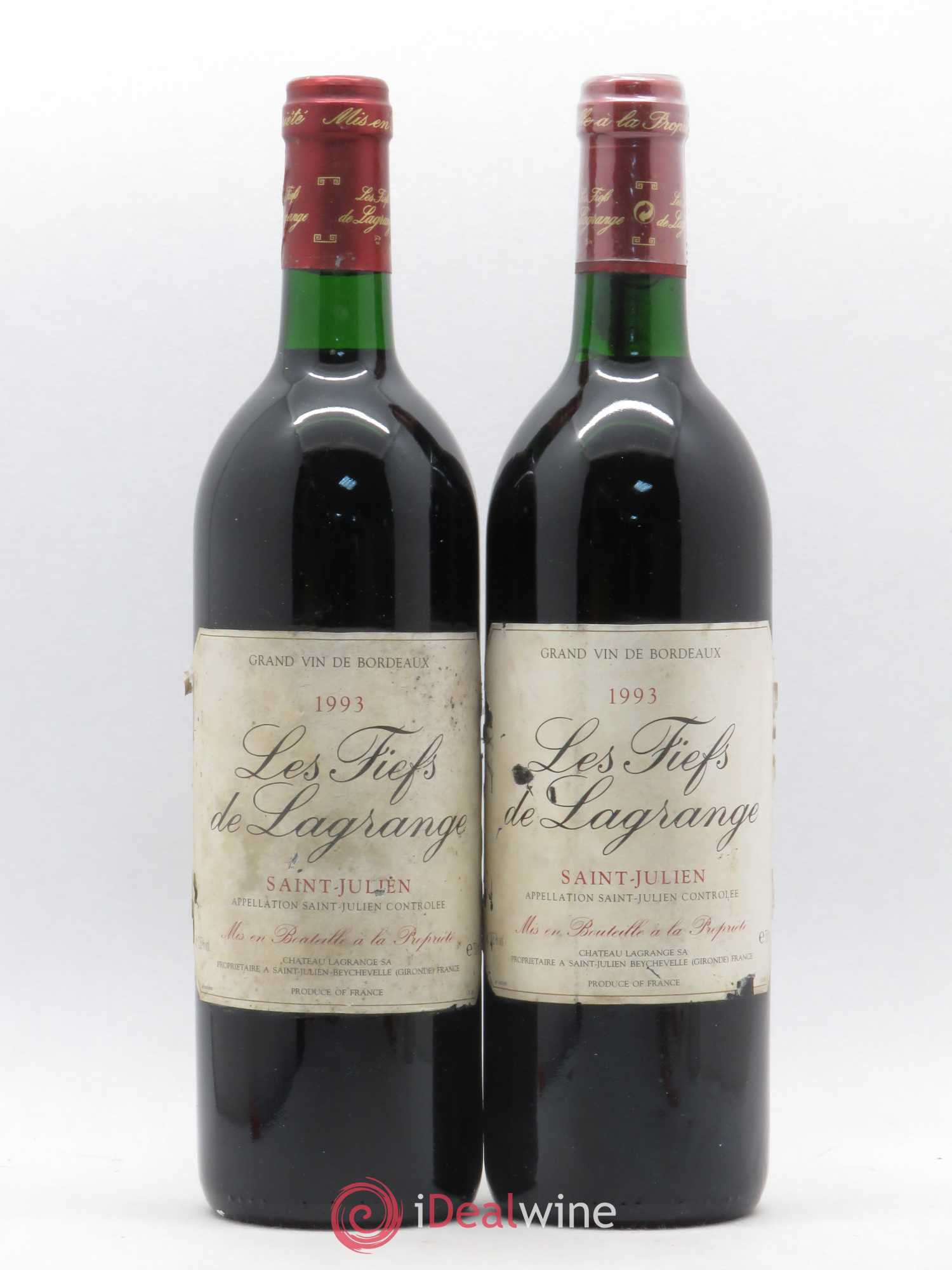 Les Fiefs de Lagrange Second Vin 1993 - Lot de 2 bouteilles - 0