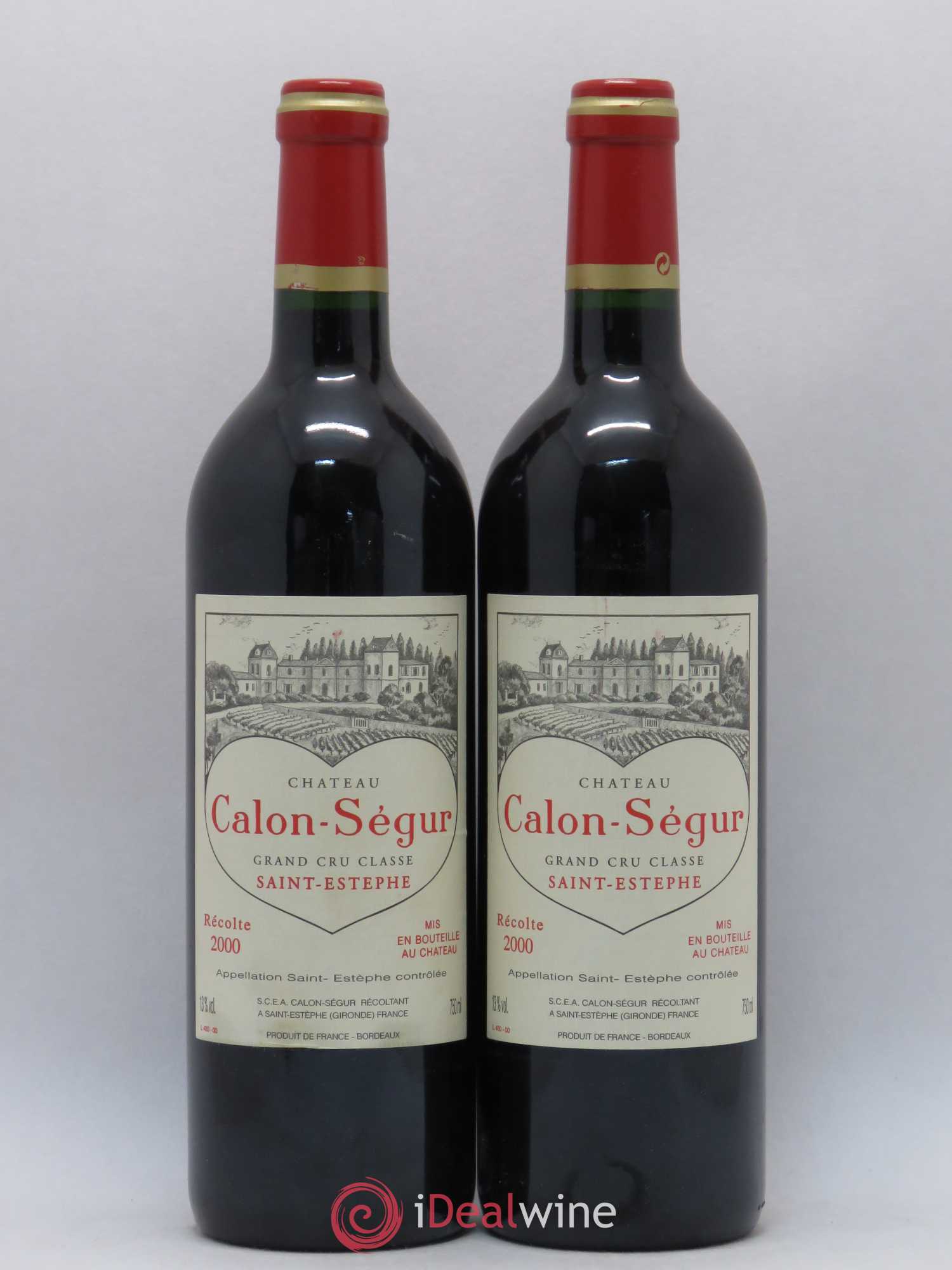 Château Calon Ségur 3ème Grand Cru Classé 2000 - Lot de 2 bouteilles - 0