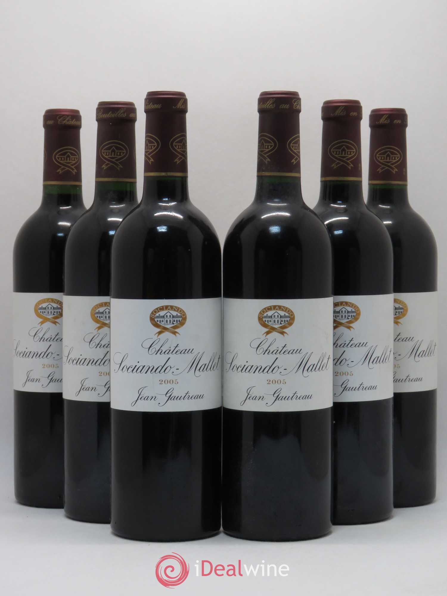 Château Sociando Mallet 2005 - Lot de 6 bouteilles - 0