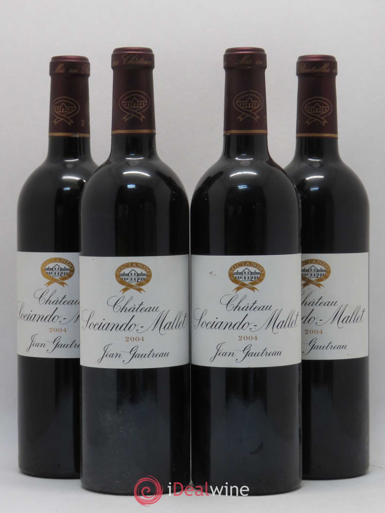 Château Sociando Mallet 2004 - Lot de 4 bouteilles - 0
