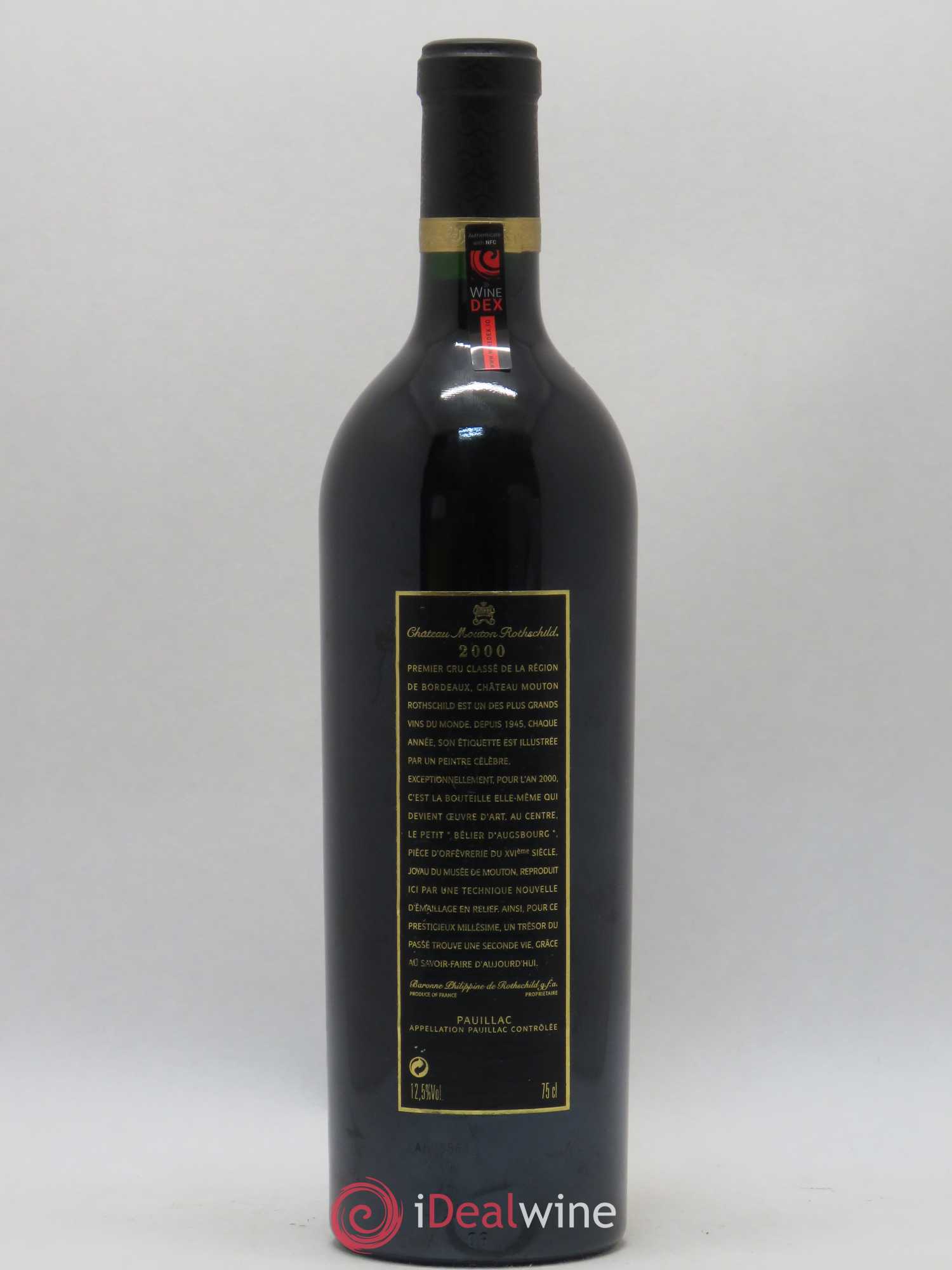 Château Mouton Rothschild 1er Grand Cru Classé 2000 - Lot de 1 bouteille - 1
