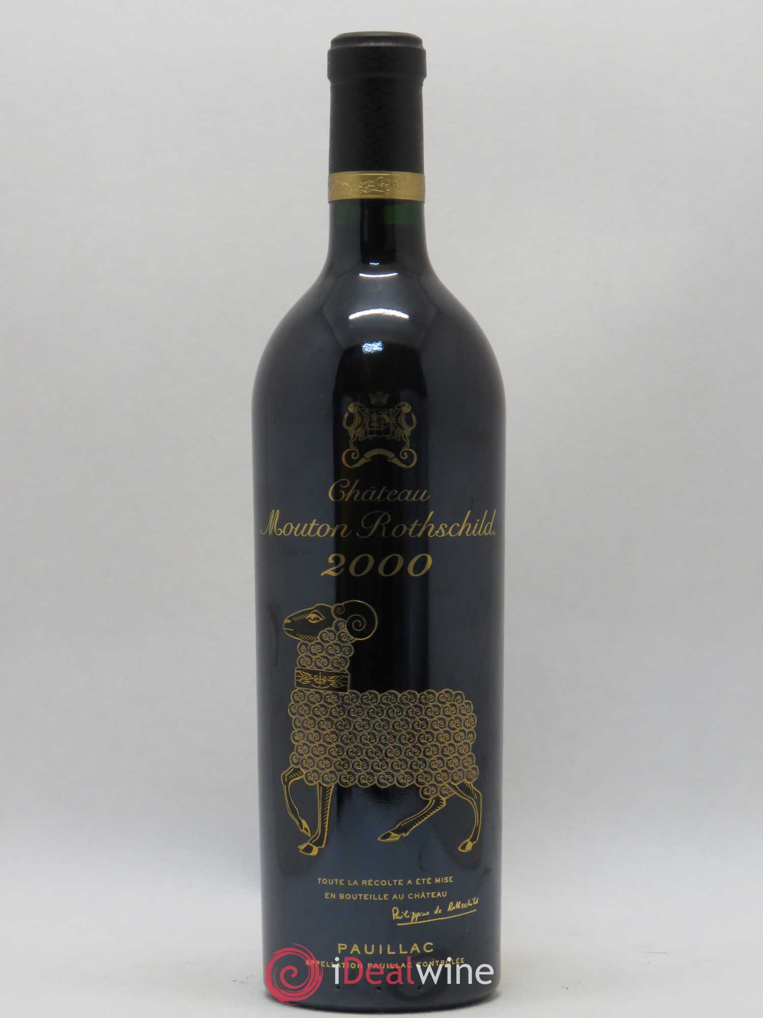 Château Mouton Rothschild 1er Grand Cru Classé 2000 - Lot de 1 bouteille - 0