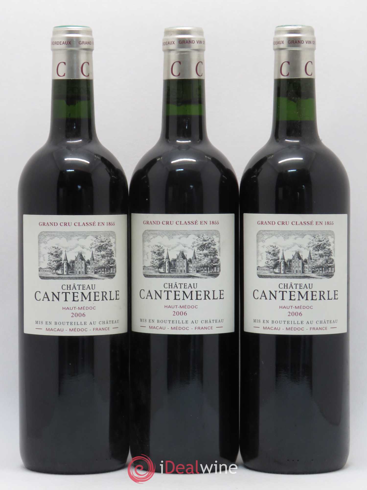 Château Cantemerle 5ème Grand Cru Classé 2006 - Lot de 3 bouteilles - 0