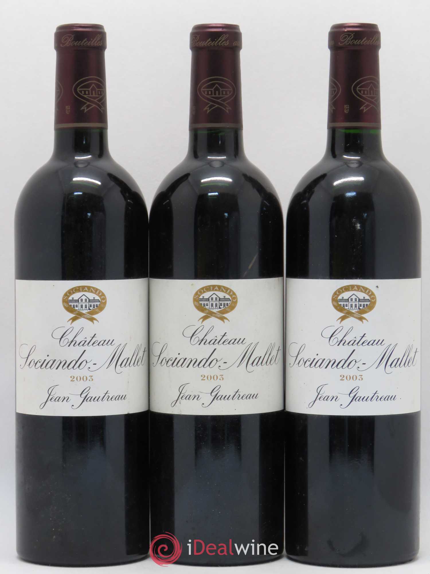 Château Sociando Mallet 2003 - Lot de 6 bouteilles - 1