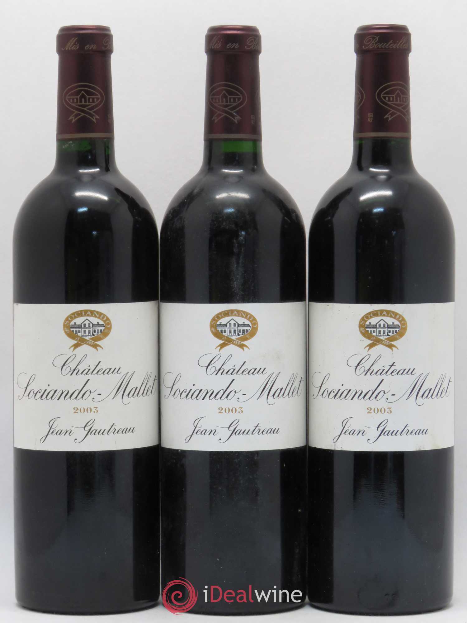 Château Sociando Mallet 2003 - Lot de 6 bouteilles - 2