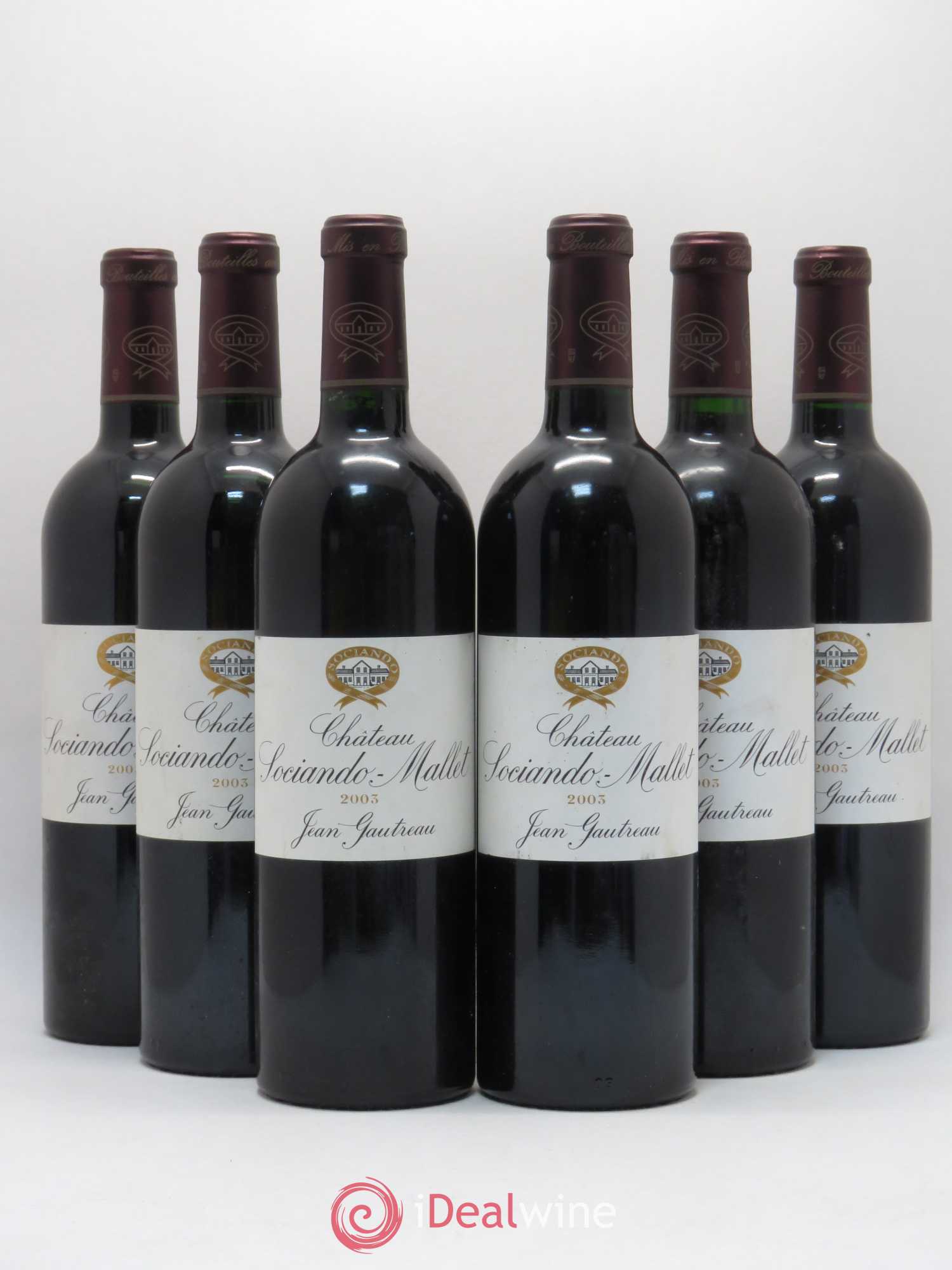 Château Sociando Mallet 2003 - Lot de 6 bouteilles - 0
