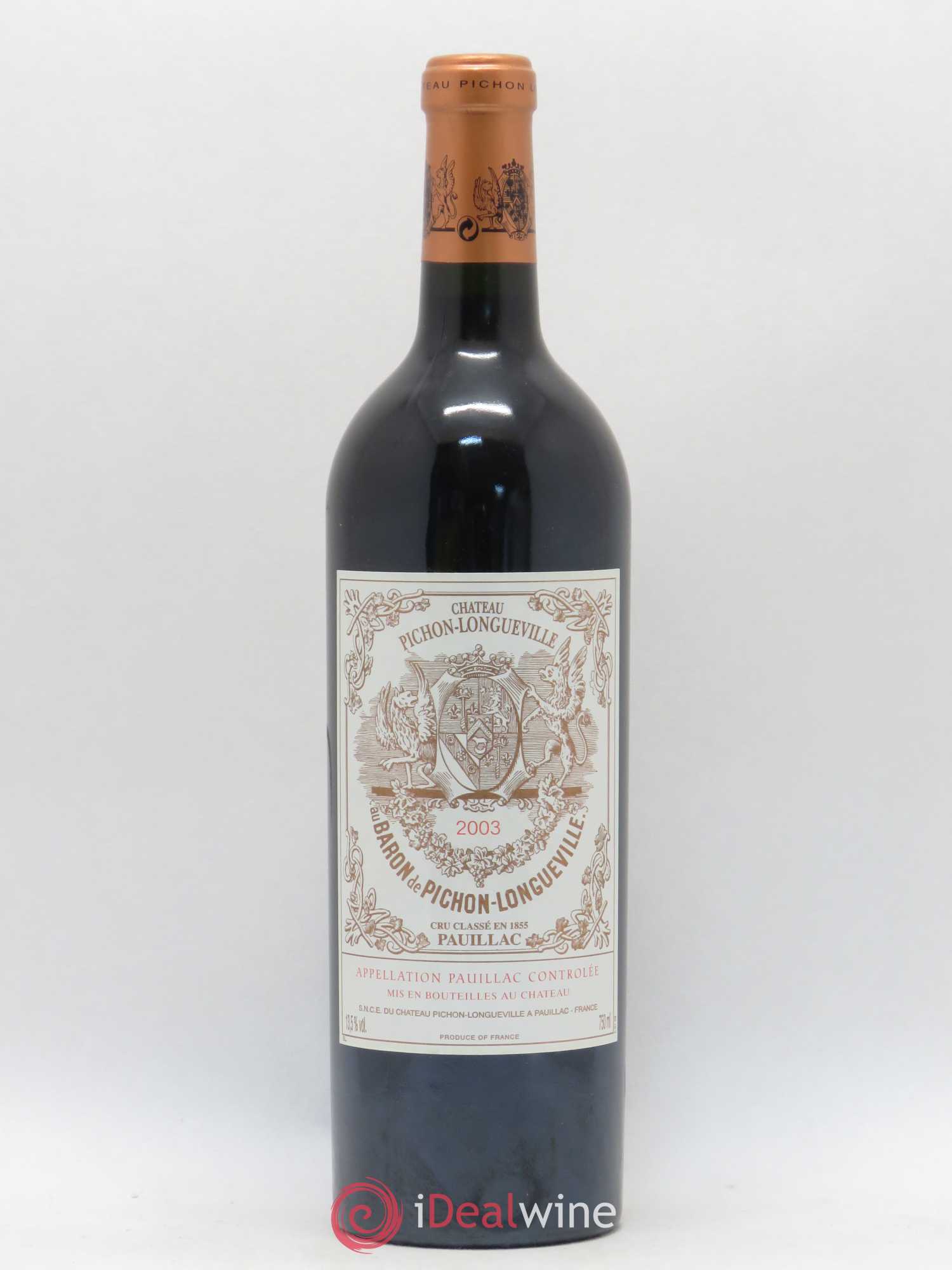 Pichon Longueville Baron 2ème Grand Cru Classé 2003 - Lot de 1 bouteille - 0