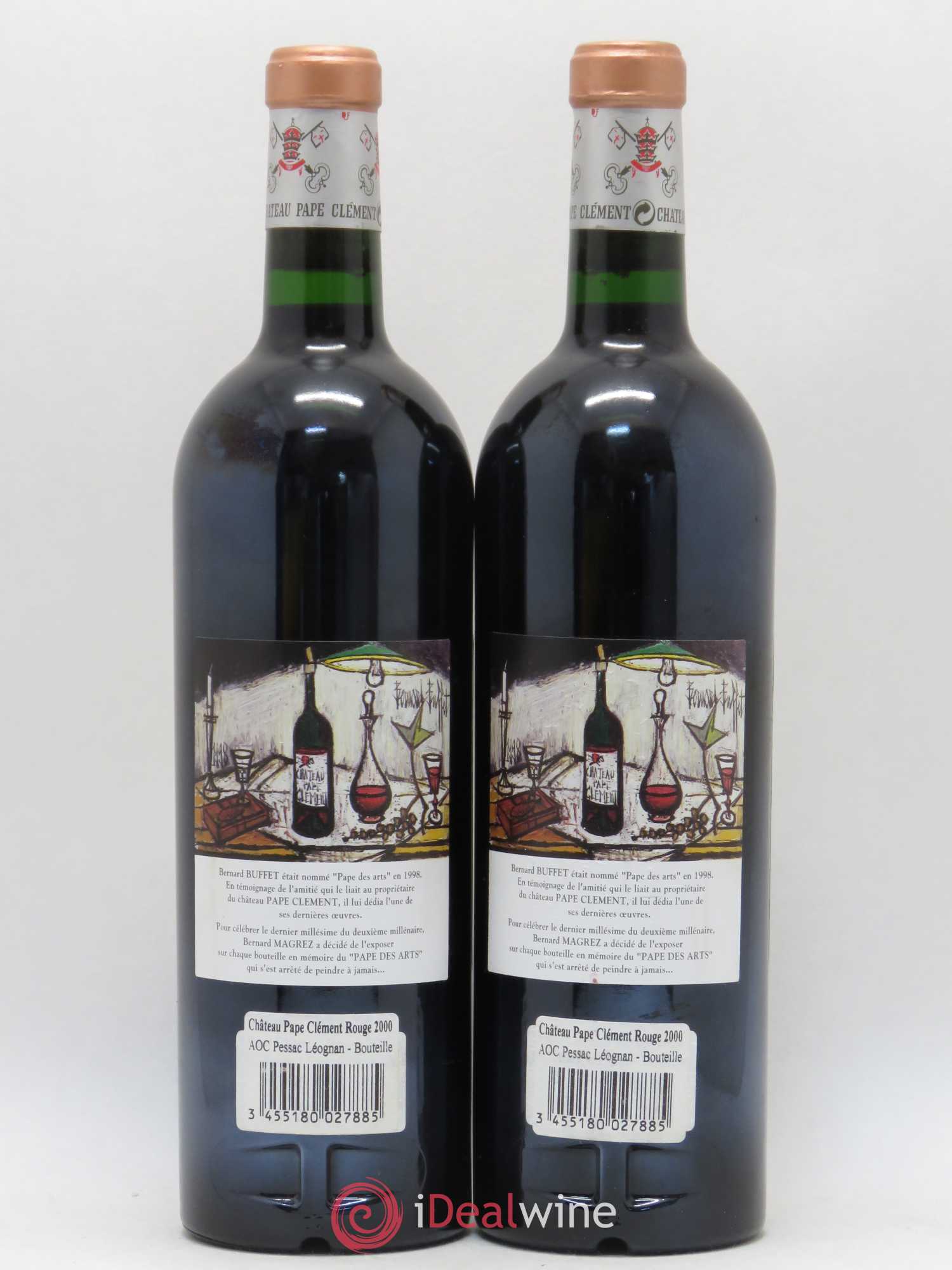 Château Pape Clément Cru Classé de Graves 2000 - Lot de 2 bouteilles - 1