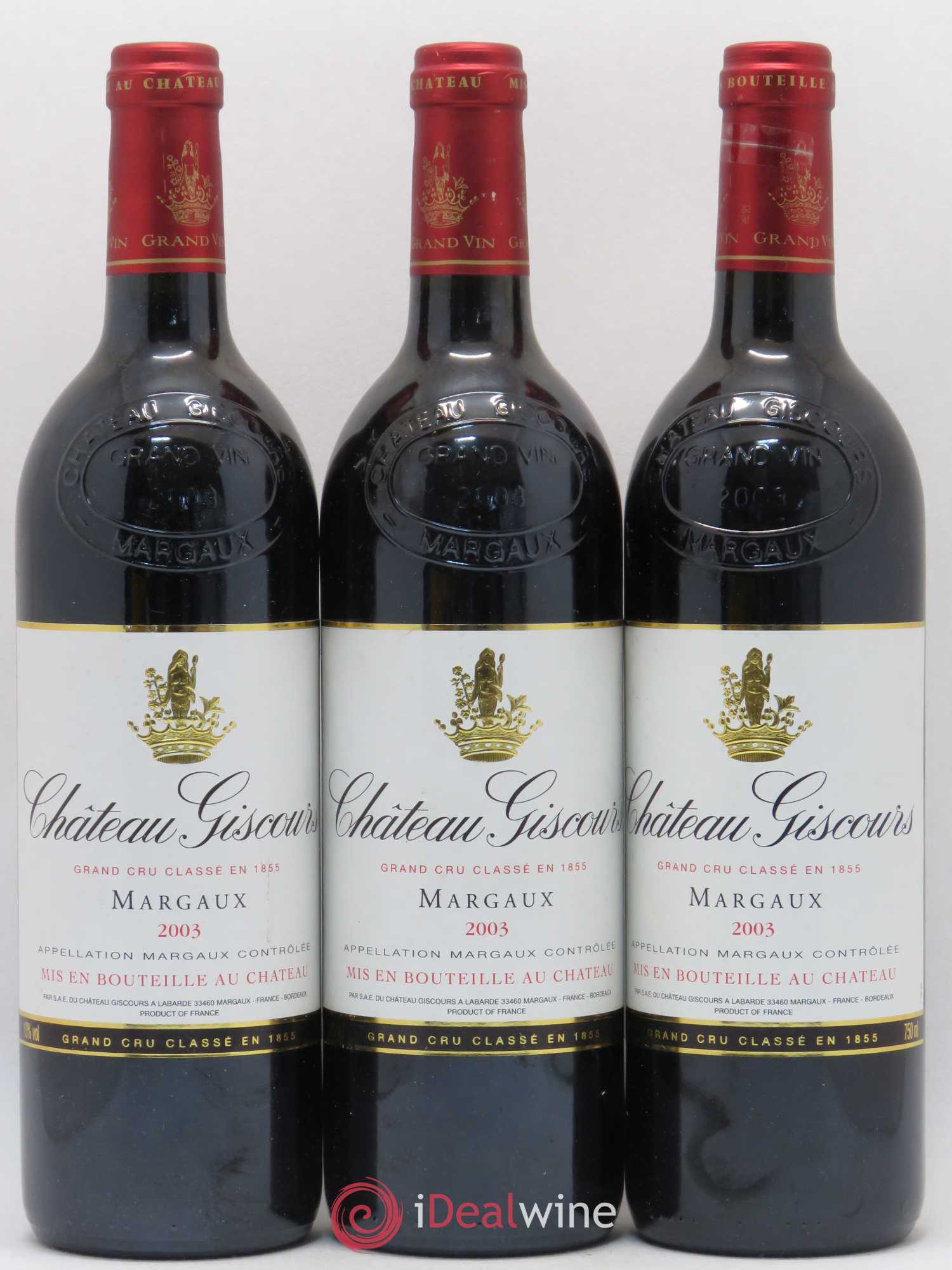 Château Giscours 3ème Grand Cru Classé 2003 - Lot de 3 bouteilles - 0
