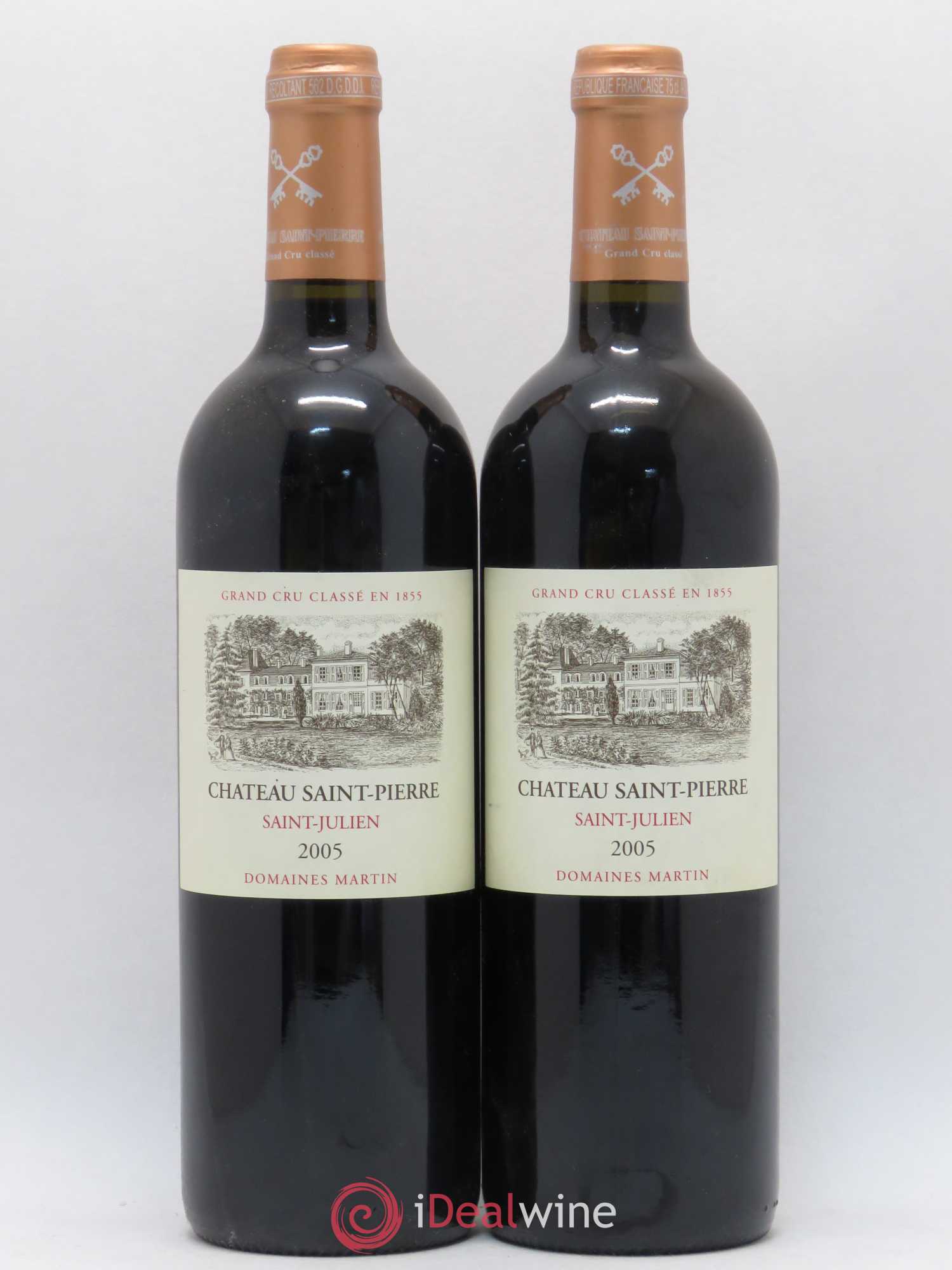 Château Saint-Pierre 4ème Grand Cru Classé 2005 - Lot de 2 bouteilles - 0