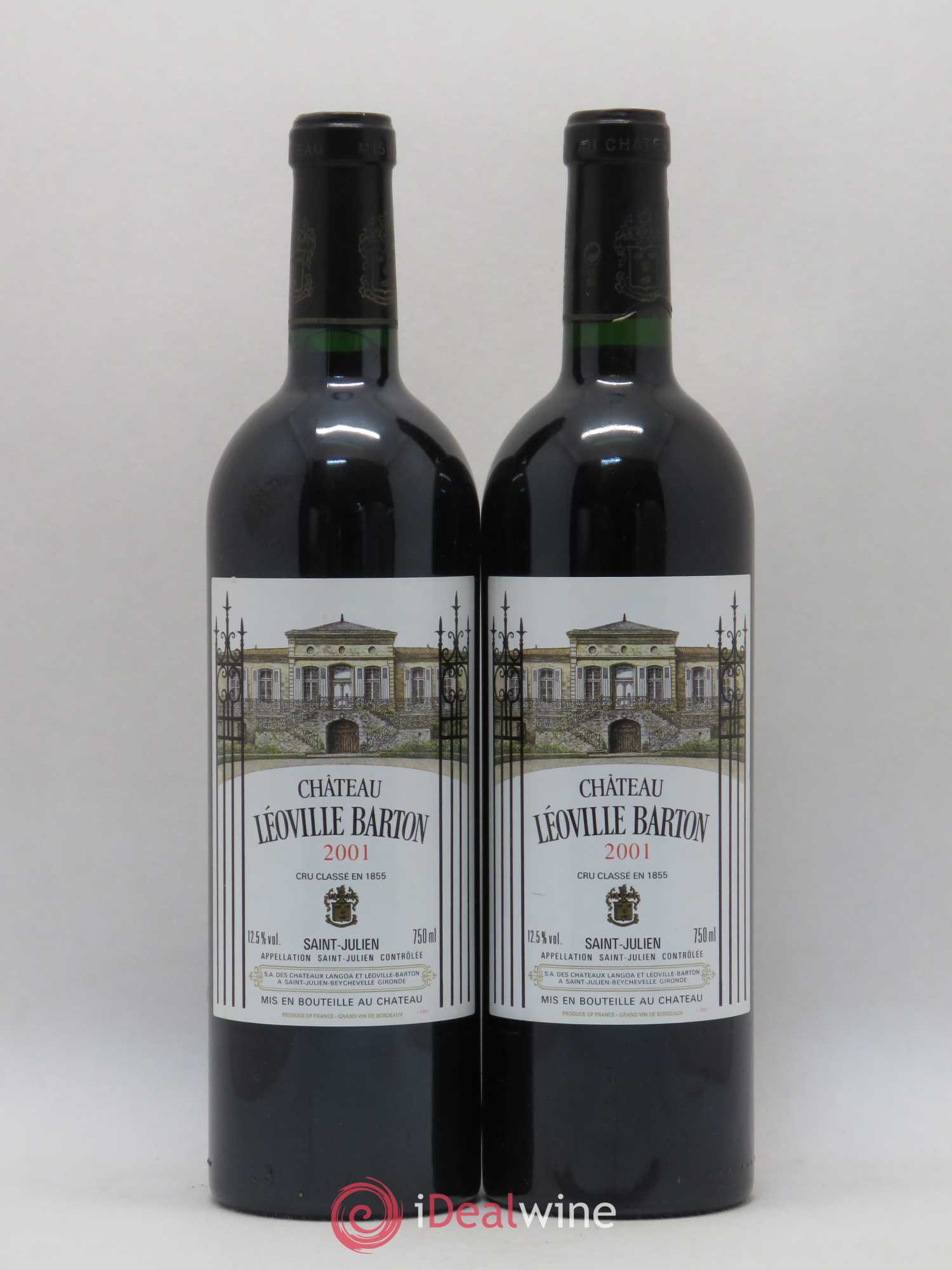 Château Léoville Barton 2ème Grand Cru Classé 2001 - Lot de 2 bouteilles - 0