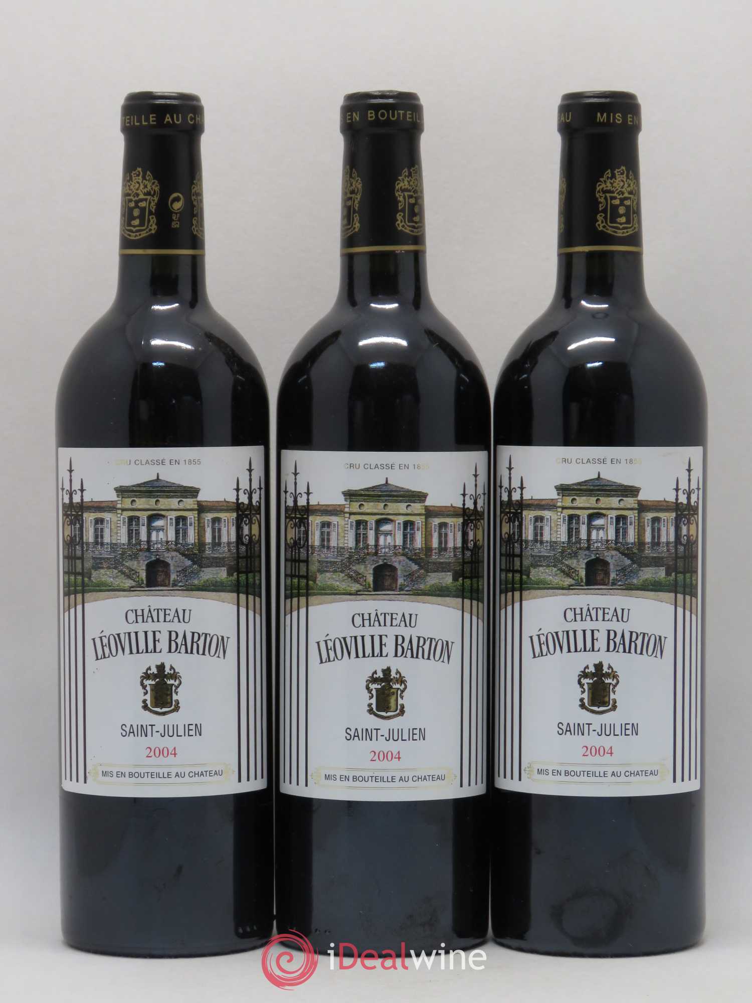 Château Léoville Barton 2ème Grand Cru Classé 2004 - Lot de 3 bouteilles - 0
