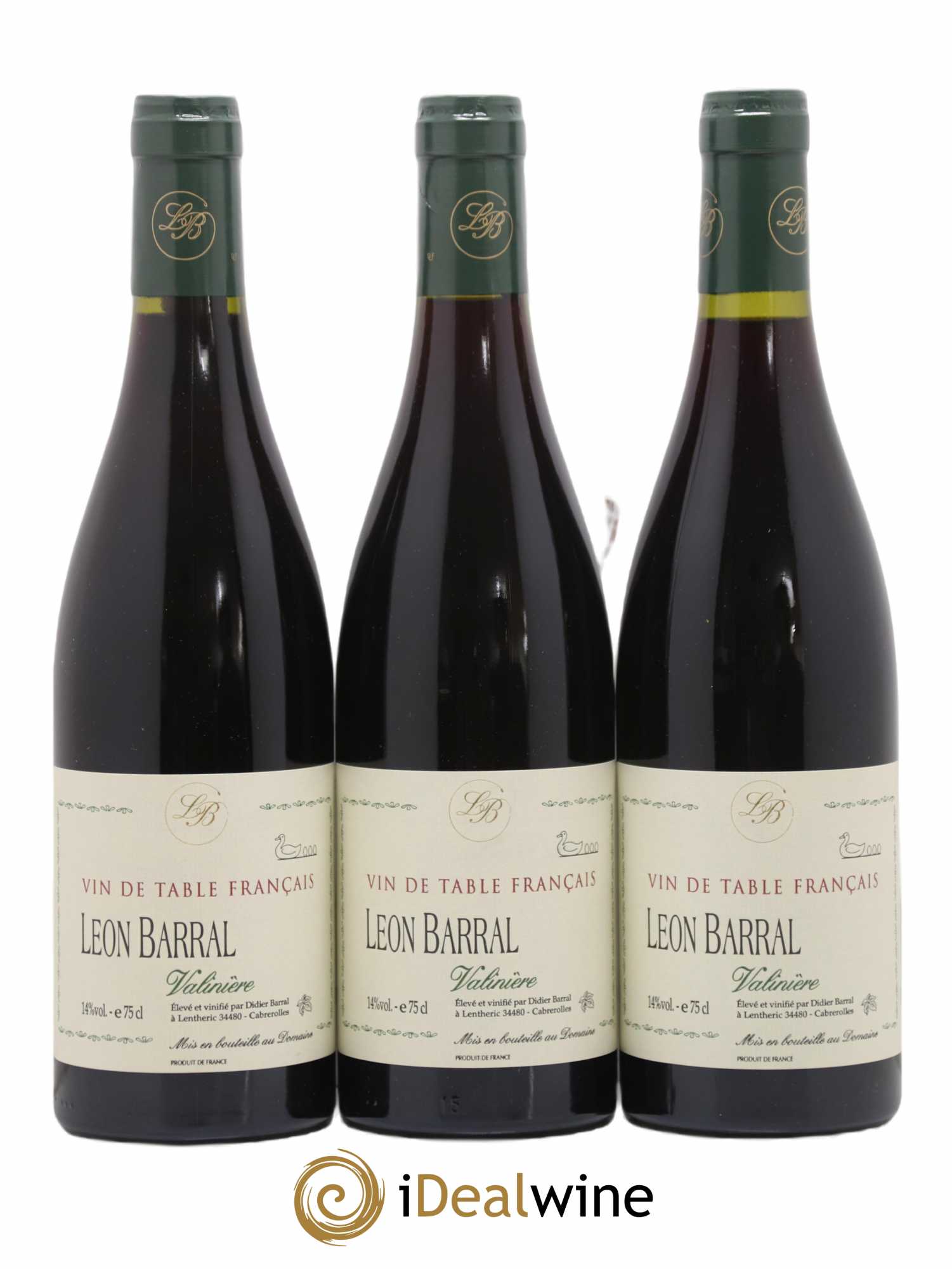 Vin de France Valinière Domaine Léon Barral 2000 - Lot de 3 bouteilles - 0