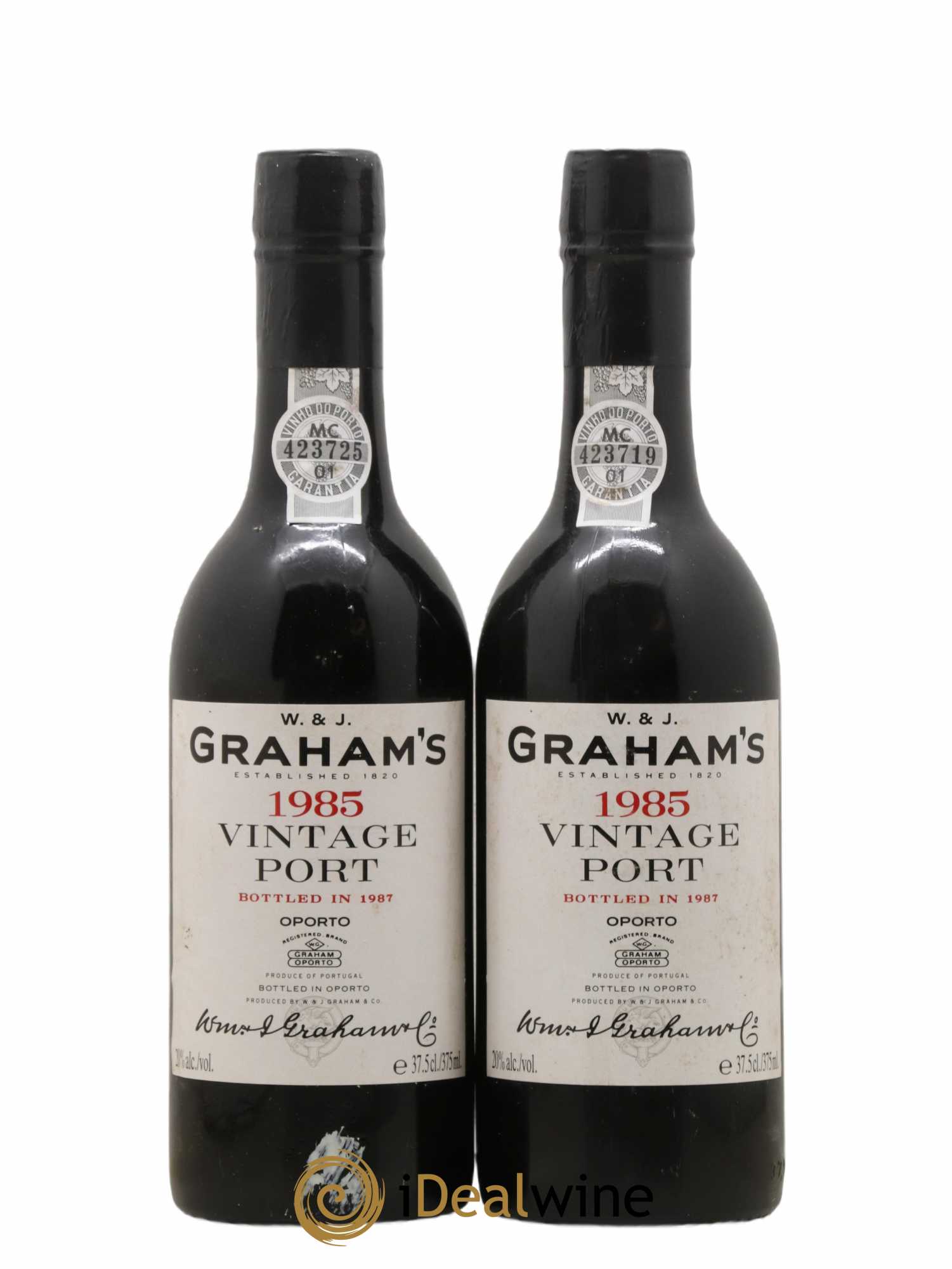 Porto W&J Graham' Vintage 1985 - Lot de 2 demi bouteilles - 0