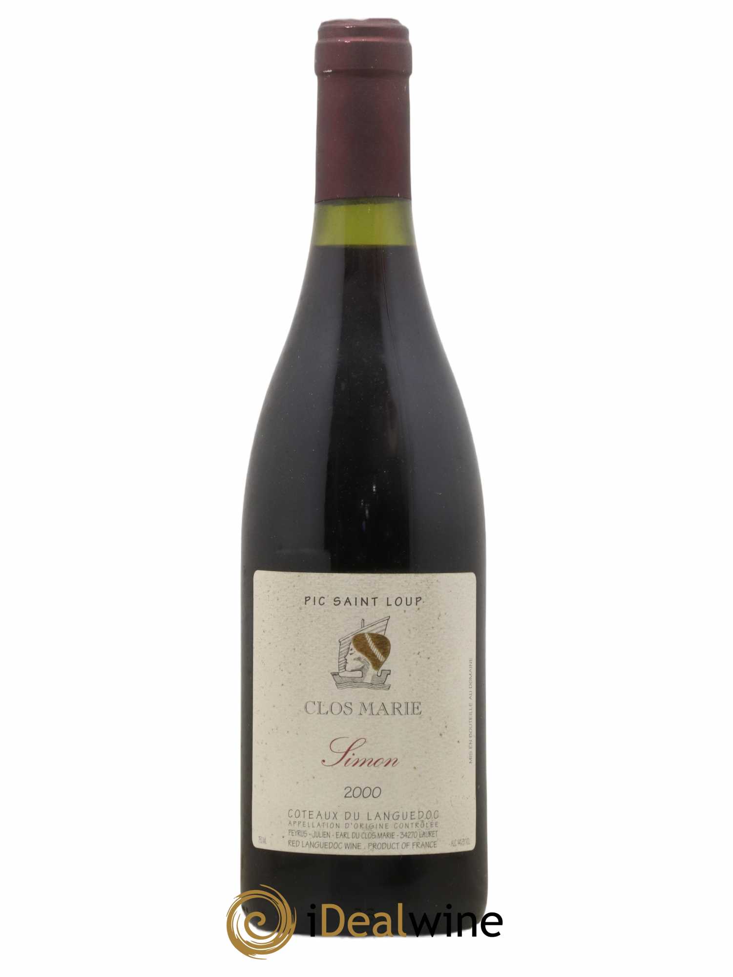 Pic Saint-Loup Clos Marie Cuvée Simon Christophe Peyrus et Françoise Julien 2000 - Lot de 1 bouteille - 0