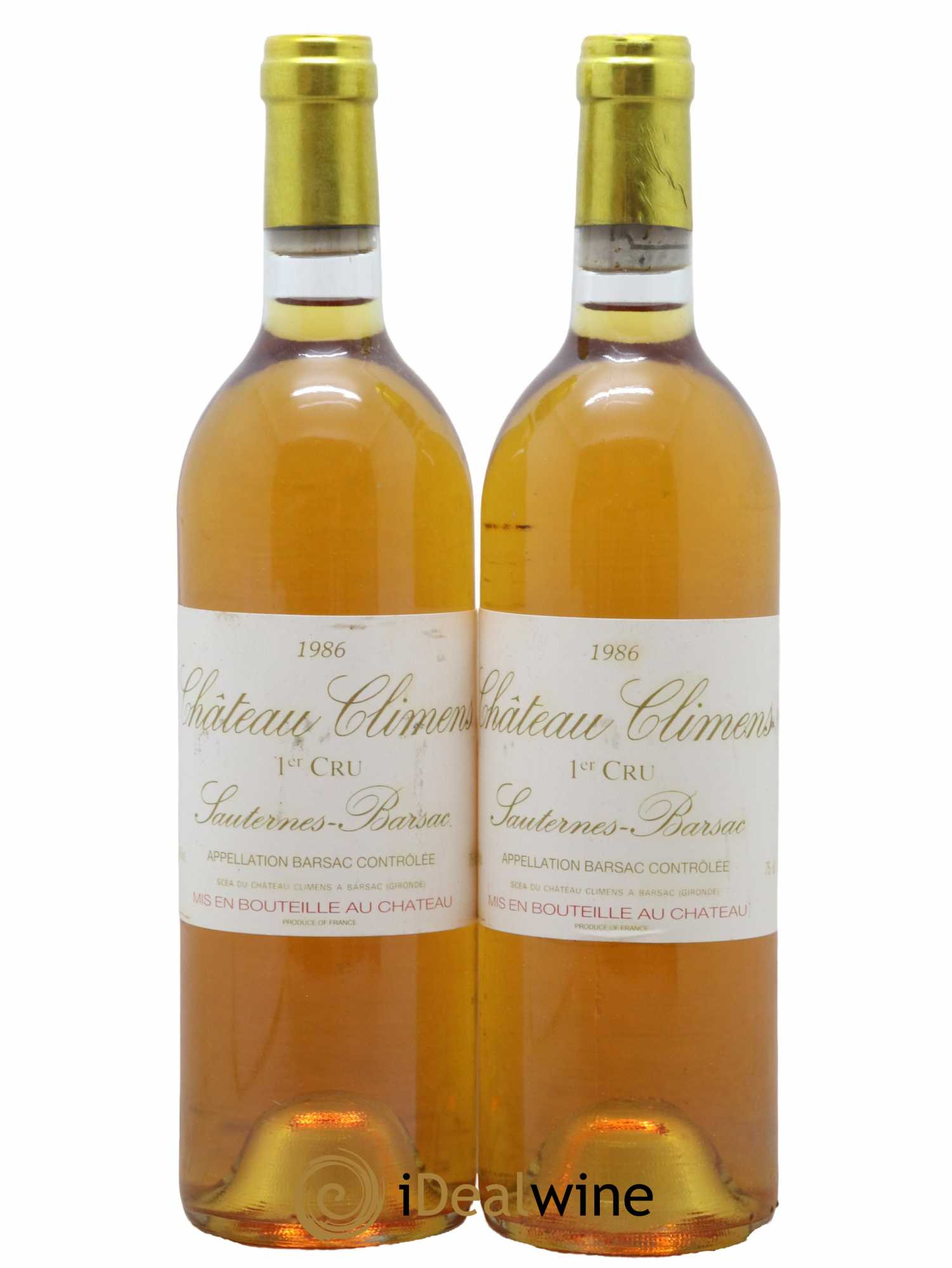 Château Climens 1er Grand Cru Classé 1986 - Lotto di 2 bottiglie - 0