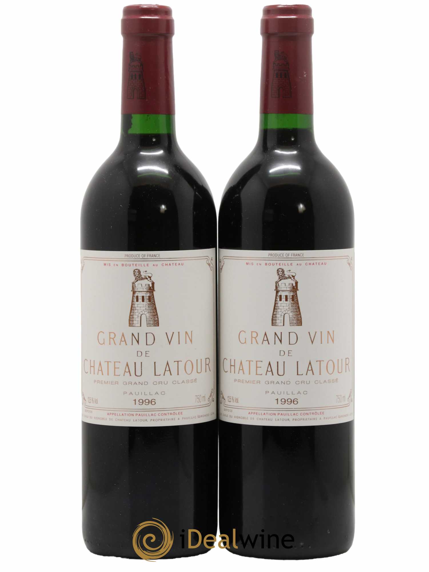 Château Latour 1er Grand Cru Classé 1996 - Lot de 2 bouteilles - 0
